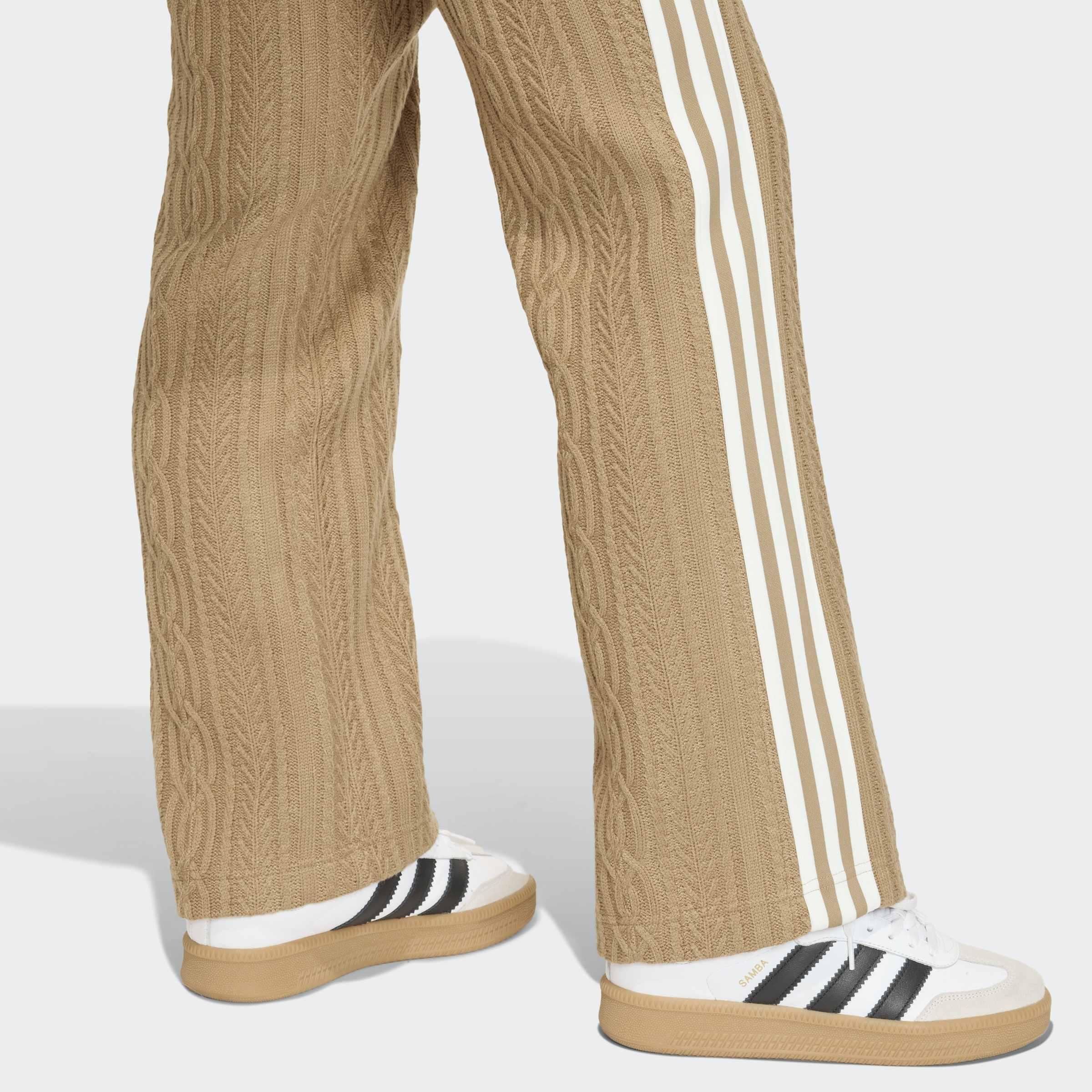 Adidas Originals Knit Classic Track Trousers, Beige, A701_ONE, large image number 2