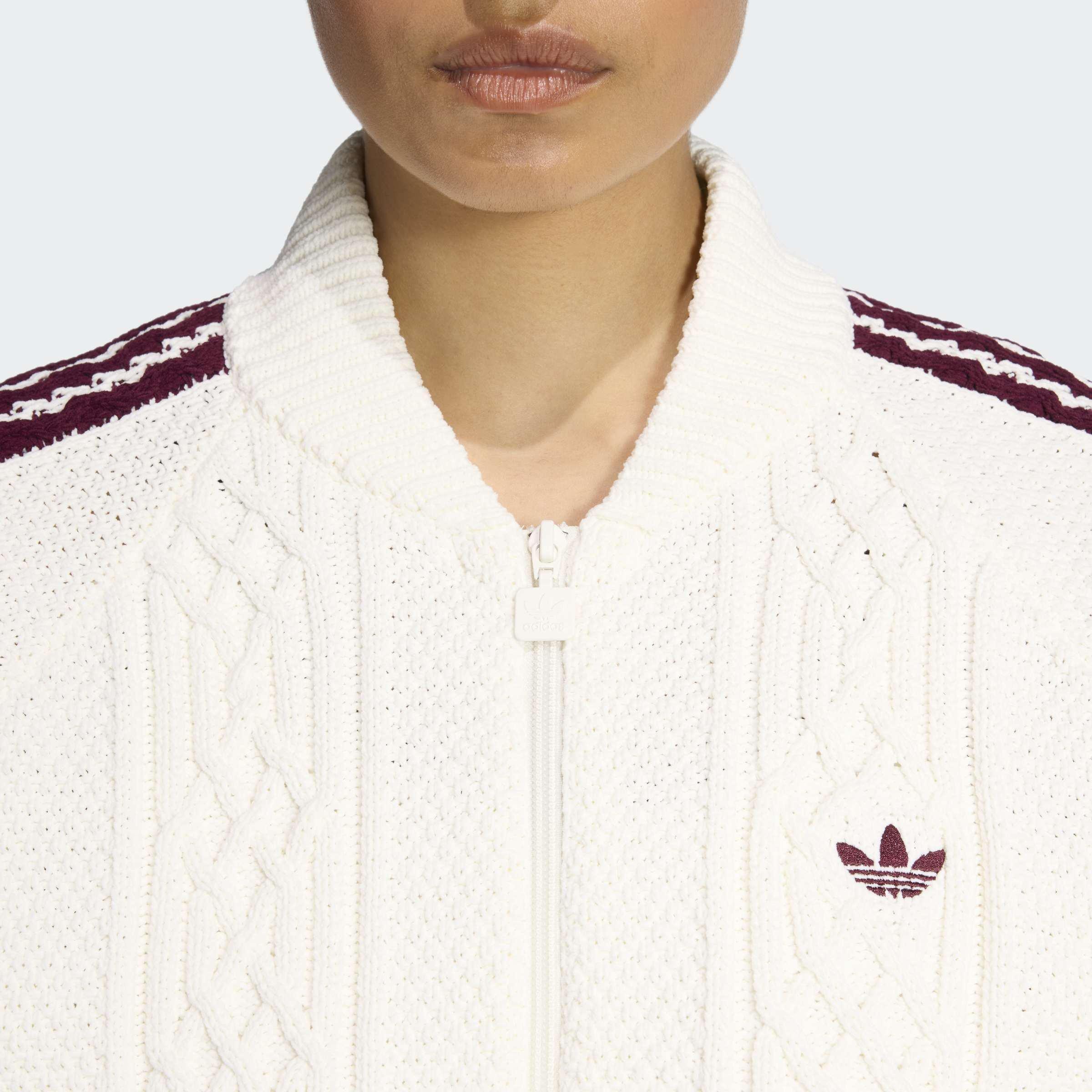 Adidas Originals Archive Cutline Knit Track Top, White, A701_ONE, large image number 2