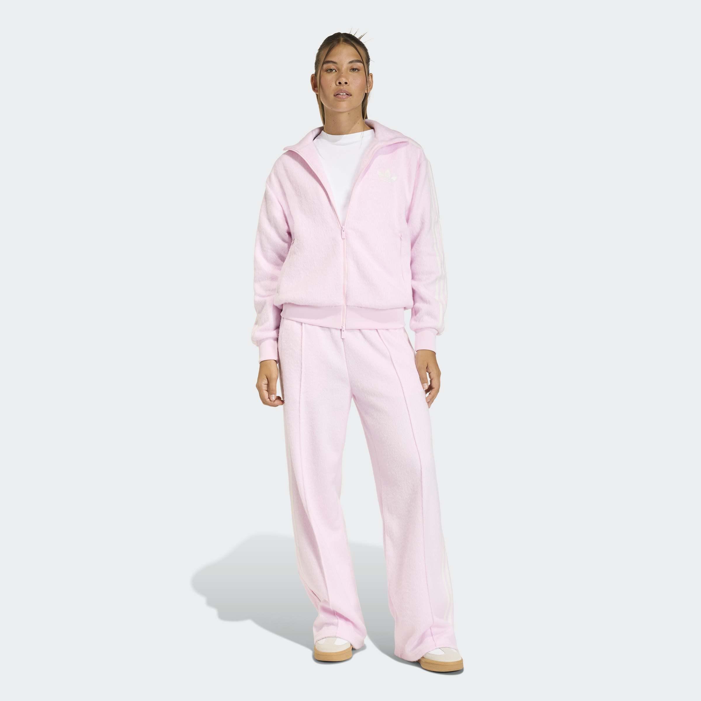 Adidas Originals Mohair Firebird Loose Track Tracksuit Bottoms, Pink, A701_ONE, large image number 4