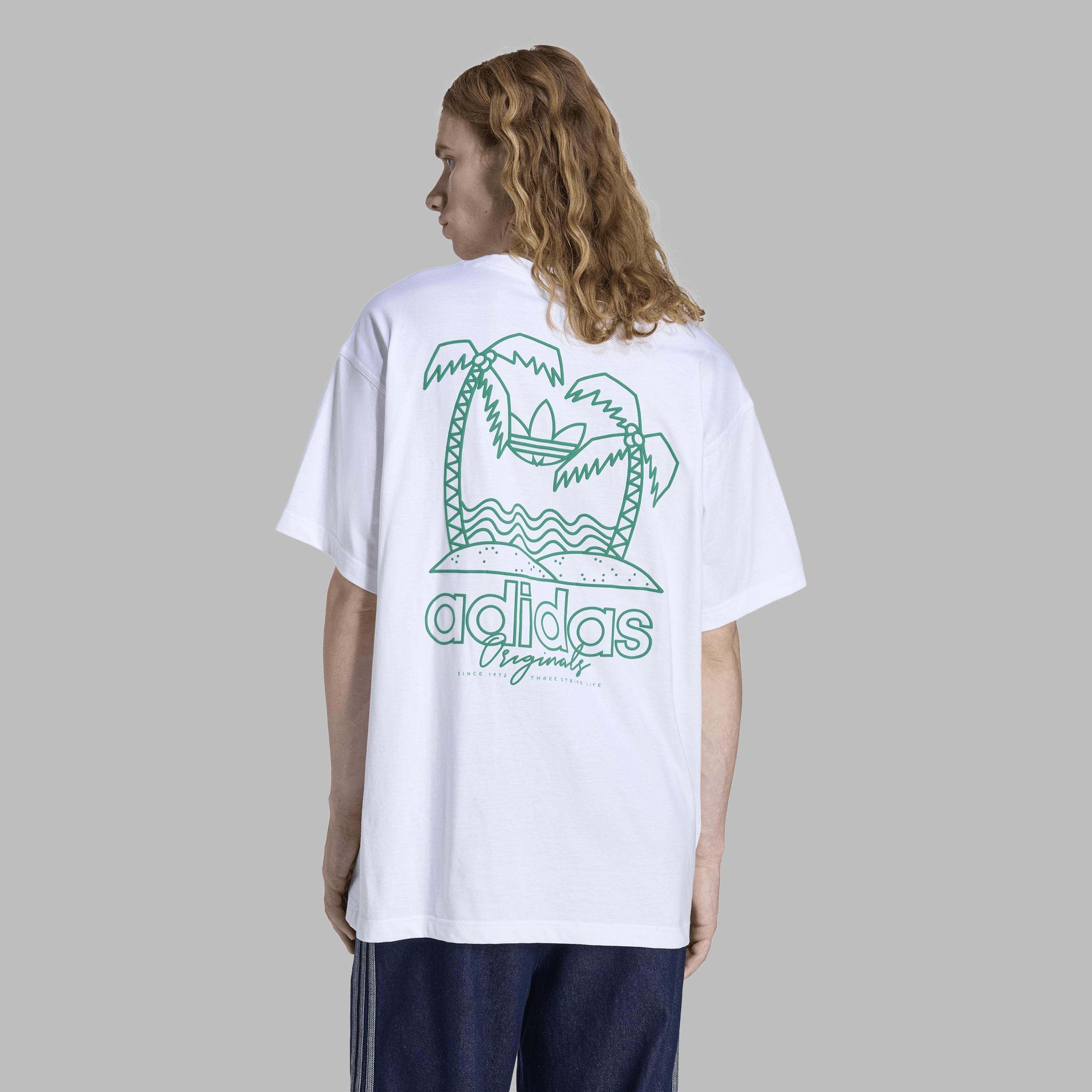 Outline Palm T-Shirt, White, A701_ONE, large image number 0