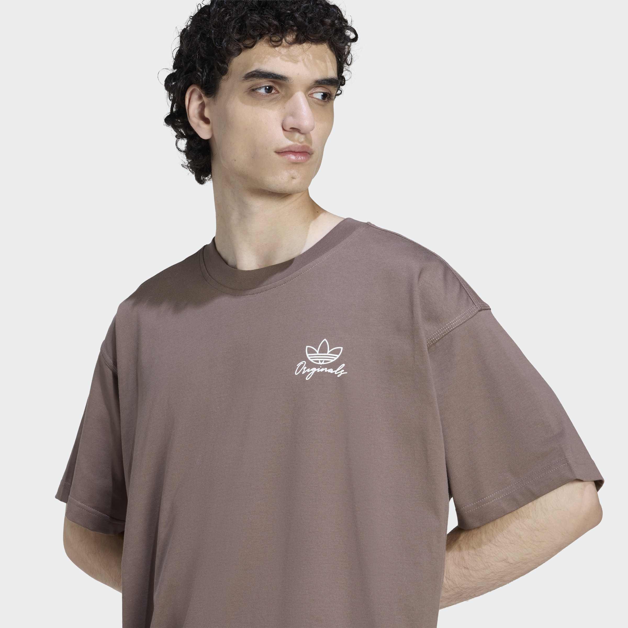 Outline Palm T-Shirt, Brown, A701_ONE, large image number 3