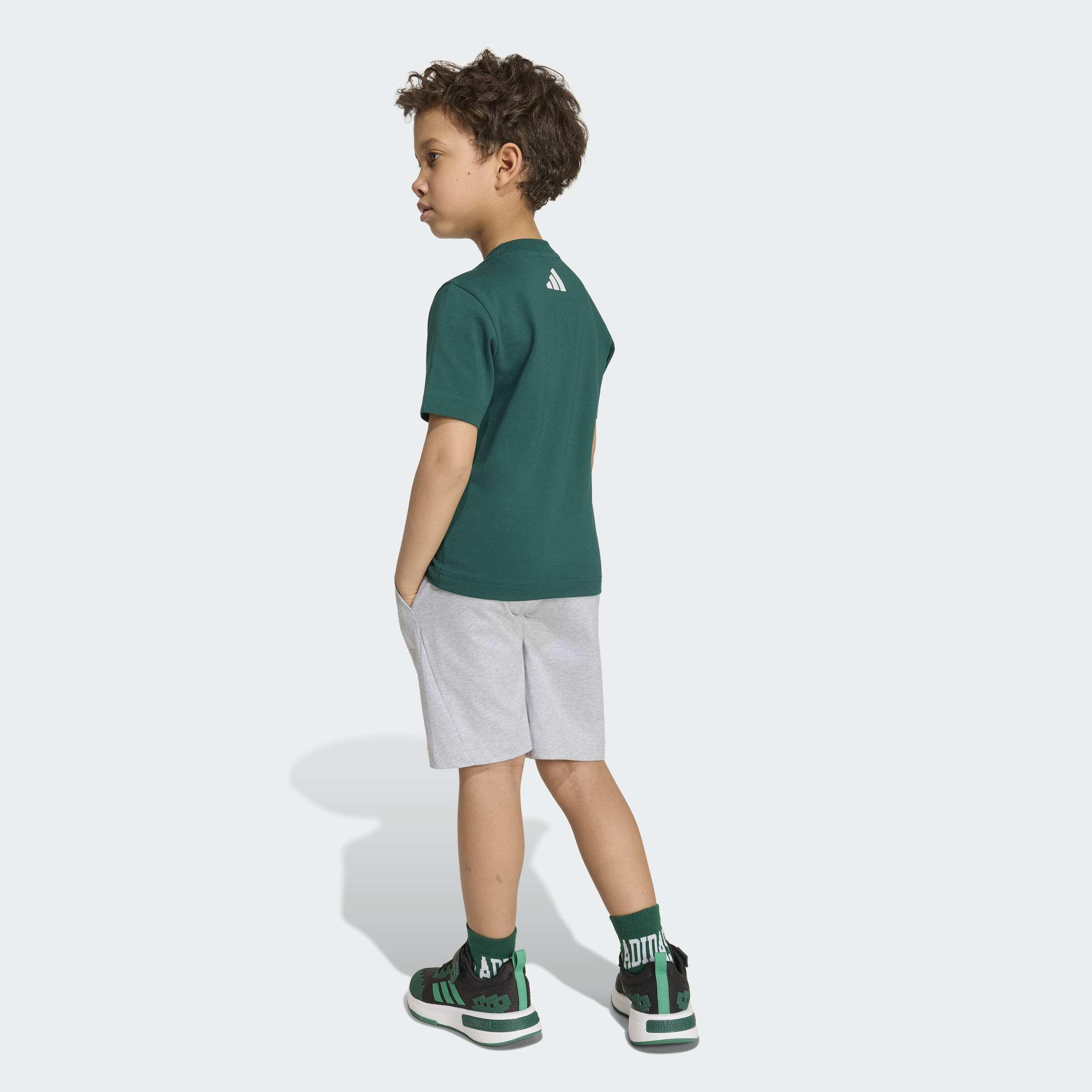 Kids Unisex adidas Minecraft T-Shirt Set, Green