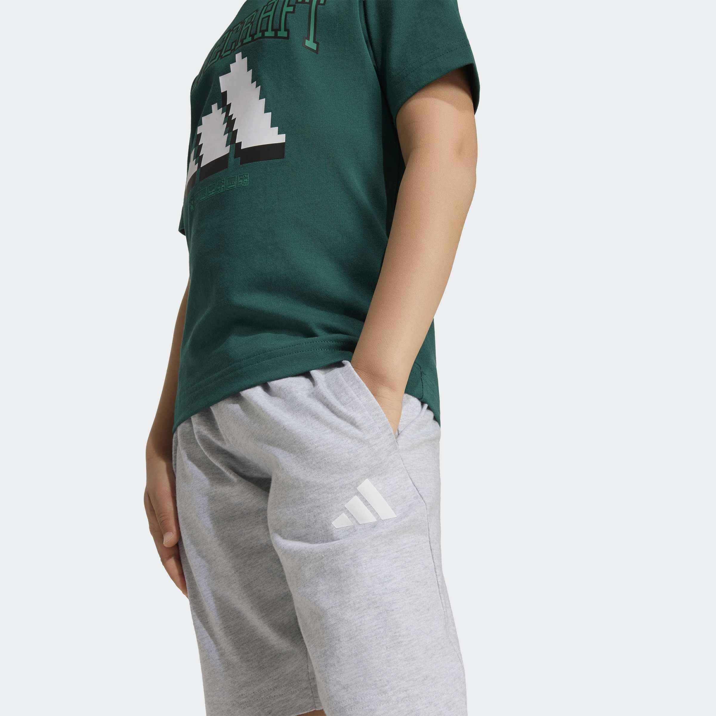Kids Unisex adidas Minecraft T-Shirt Set, Green, A701_ONE, large image number 2