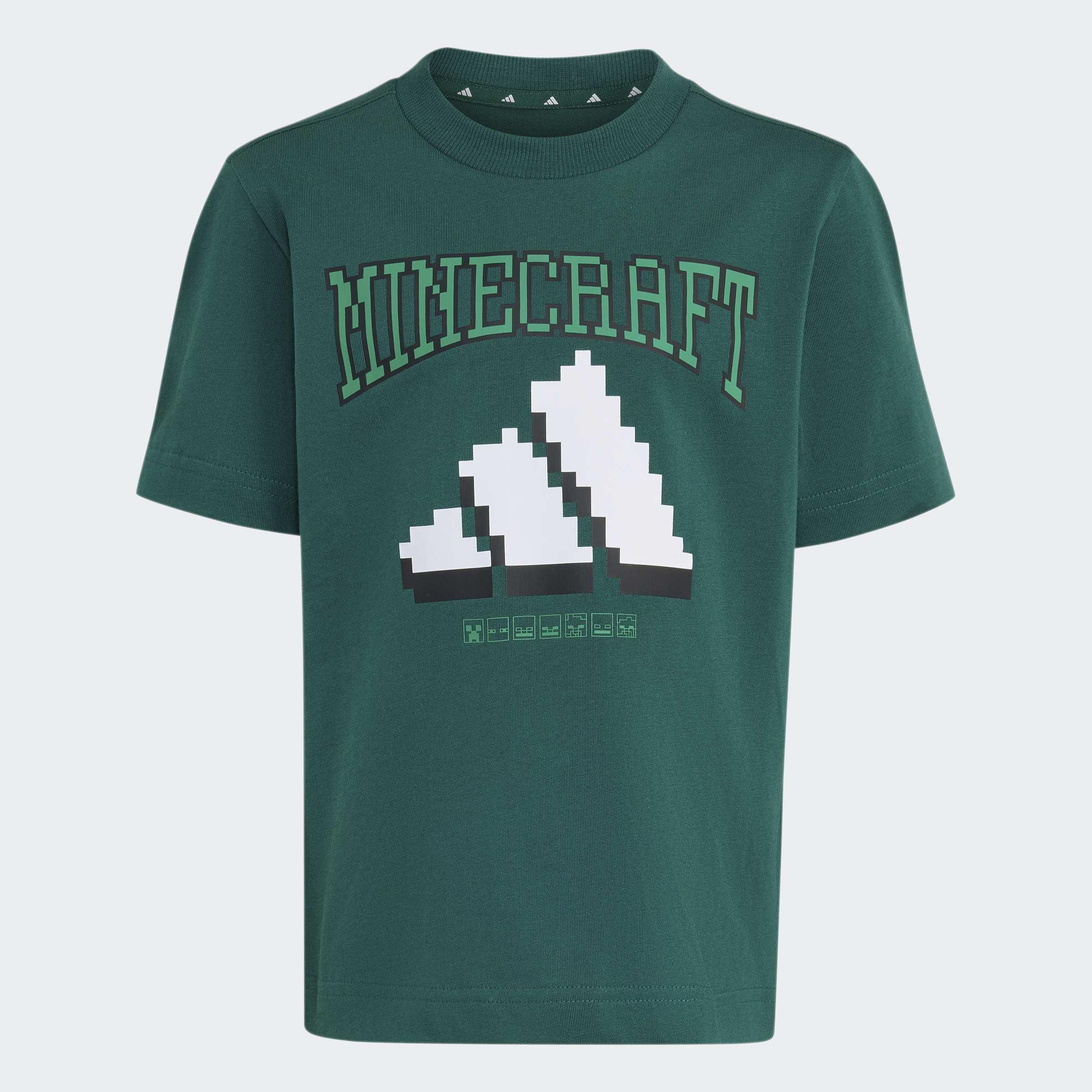 Kids Unisex adidas Minecraft T-Shirt Set, Green, A701_ONE, large image number 4