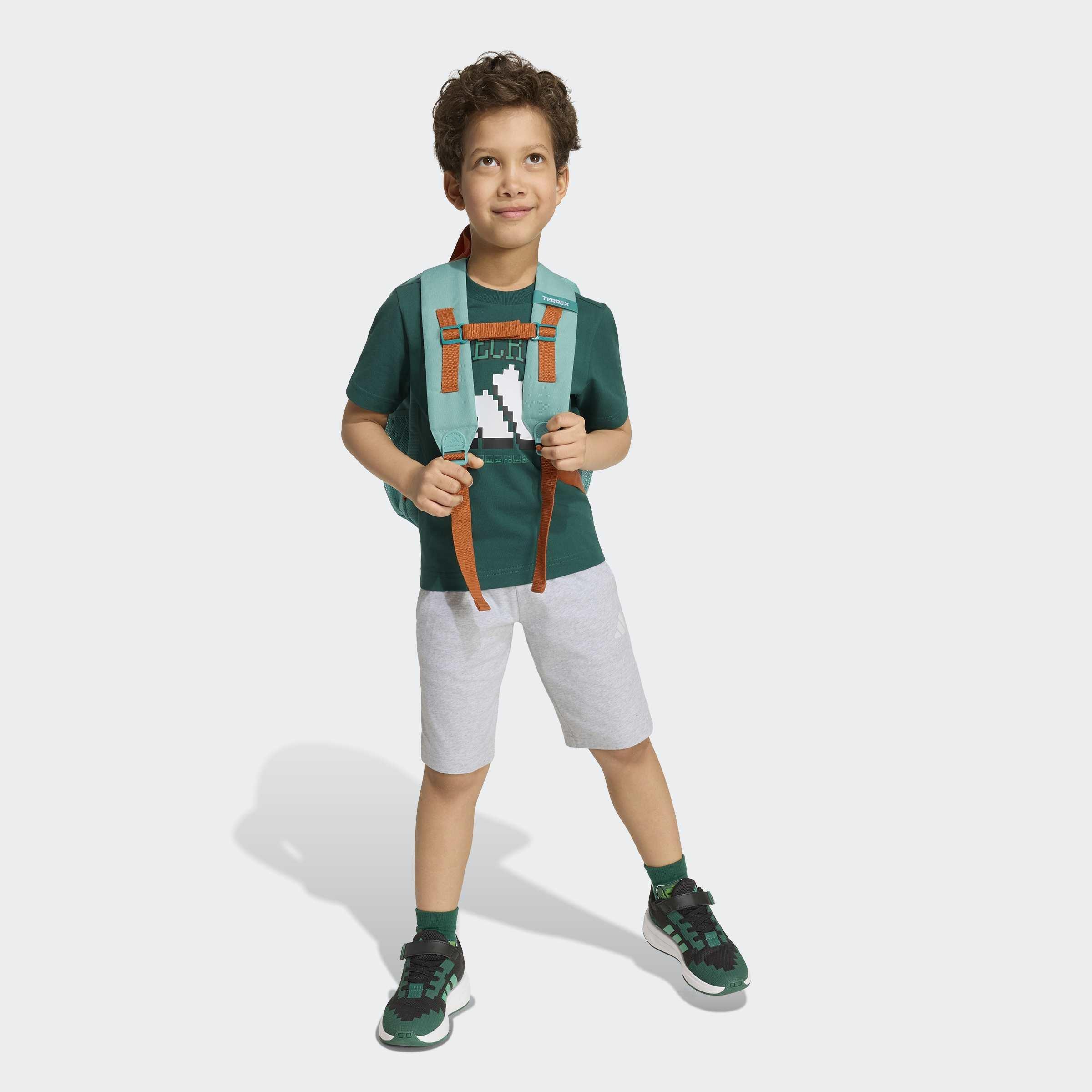 Kids Unisex adidas Minecraft T-Shirt Set, Green, A701_ONE, large image number 7