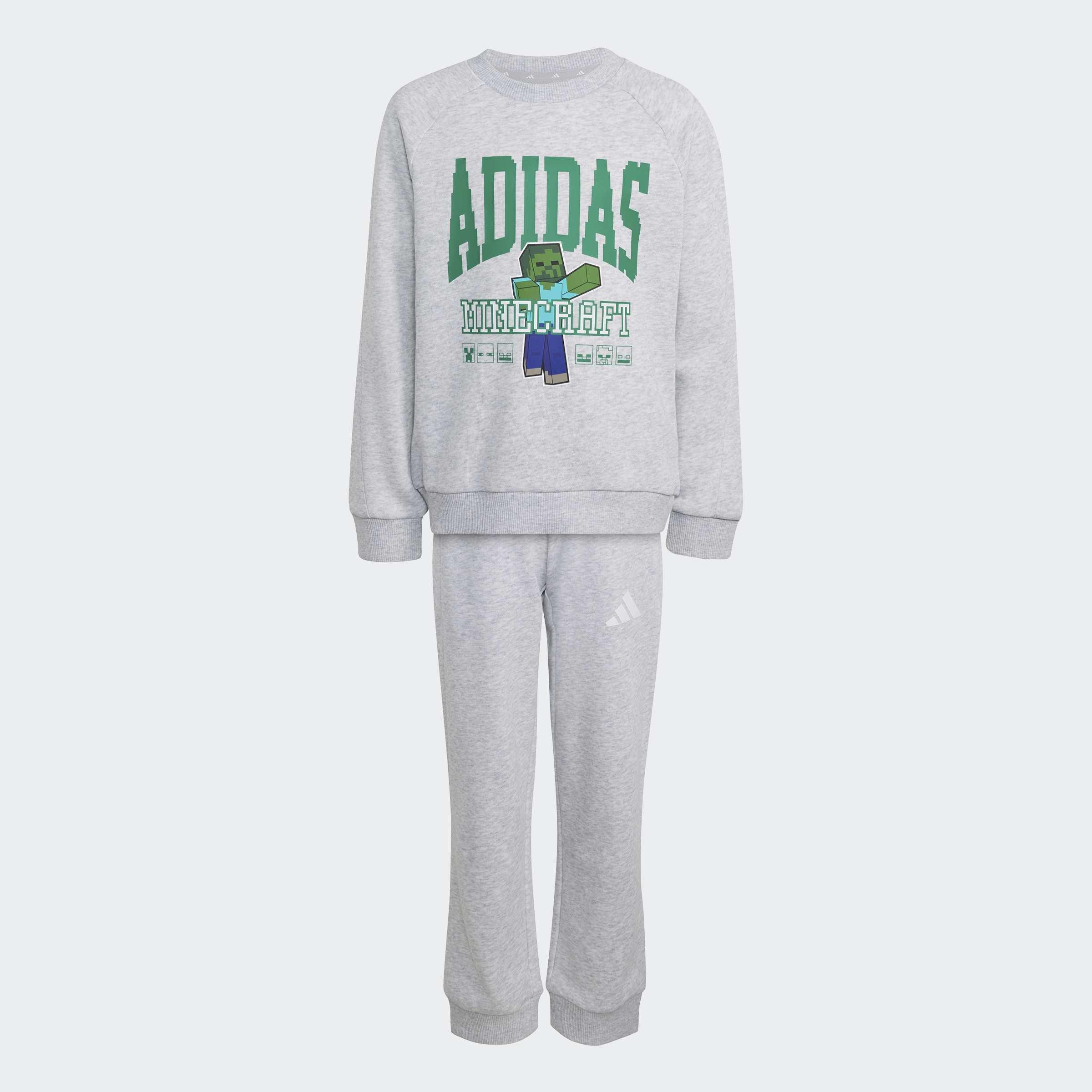 Kids Unisex adidas Minecraft Jogger Set, Grey