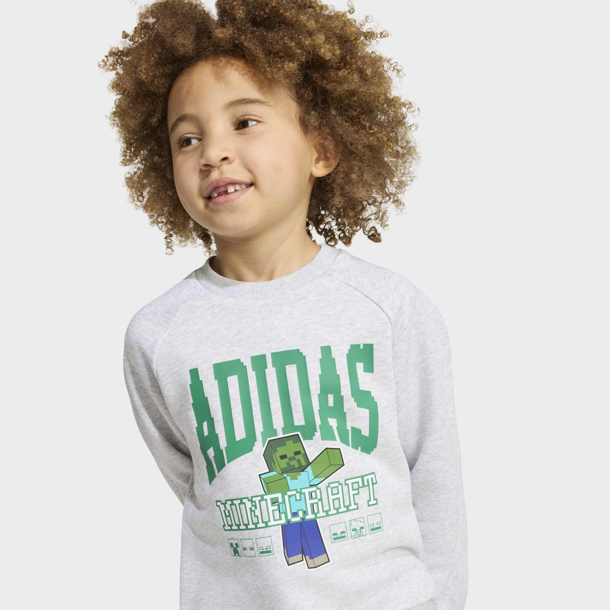 Kids Unisex adidas Minecraft Jogger Set, Grey, A701_ONE, large image number 3