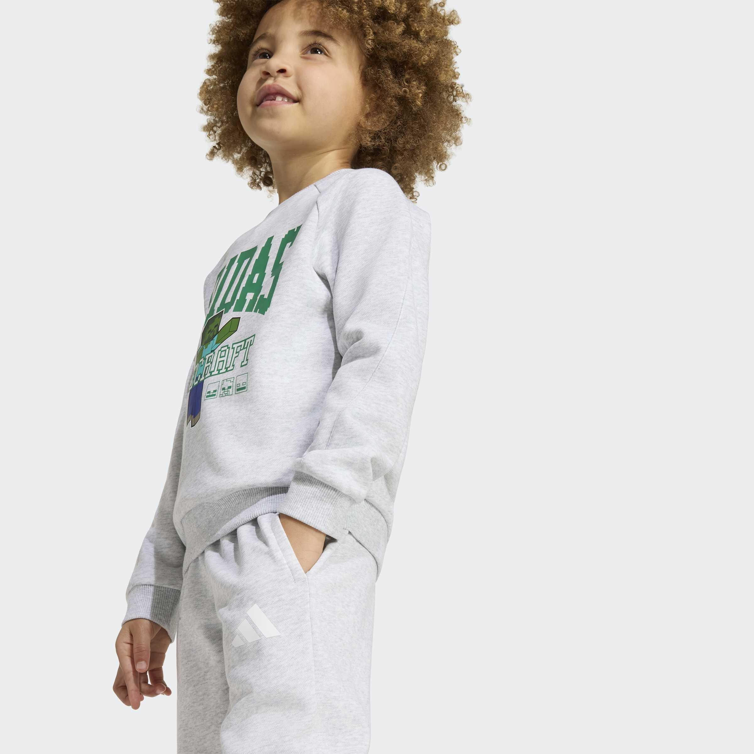 Kids Unisex adidas Minecraft Jogger Set, Grey, A701_ONE, large image number 4