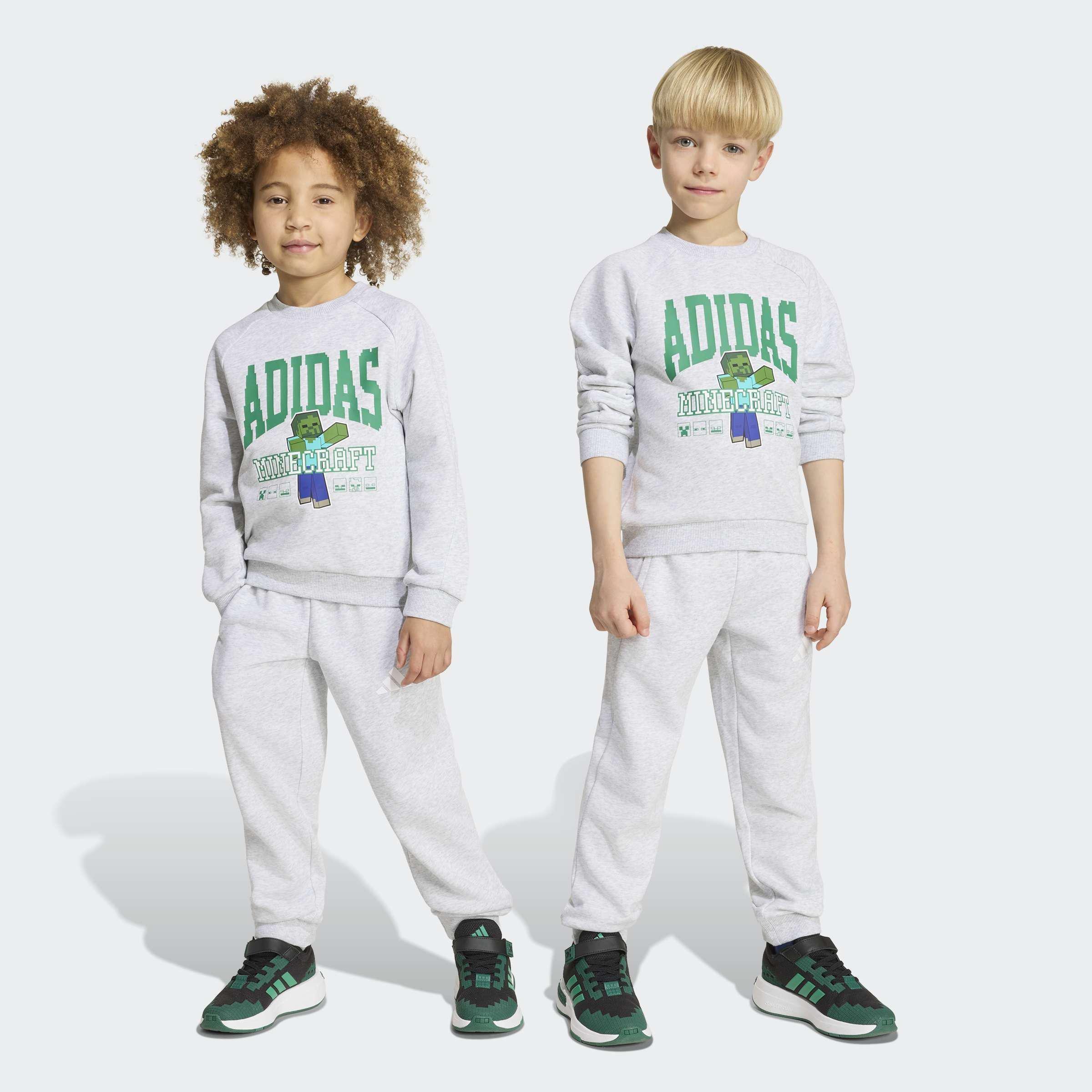 Kids Unisex adidas Minecraft Jogger Set, Grey, A701_ONE, large image number 6