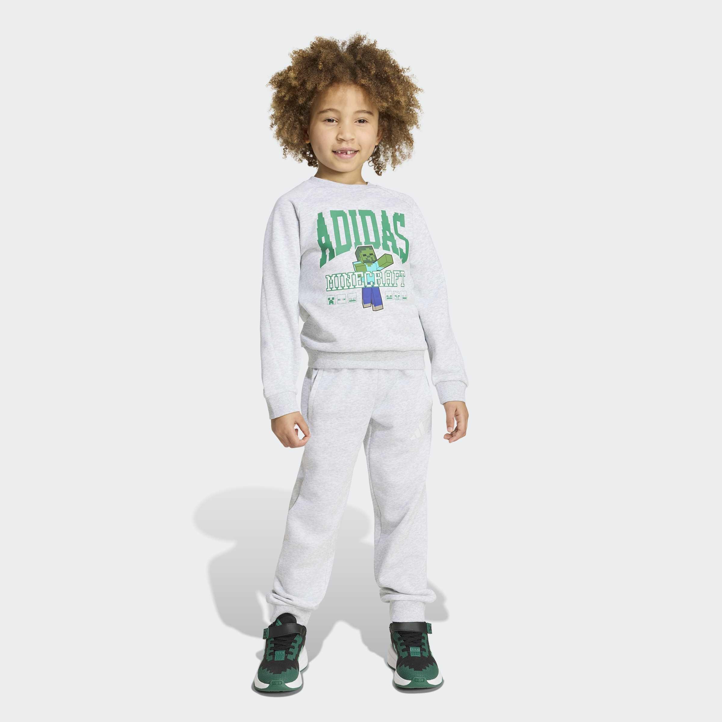 Kids Unisex adidas Minecraft Jogger Set, Grey, A701_ONE, large image number 9