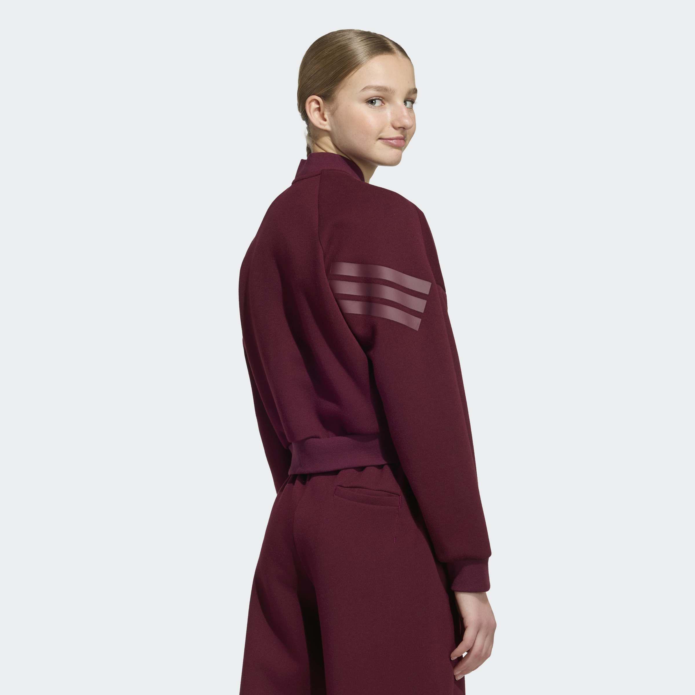 Kids Future Icons 3 Stripes Full Zip Track Top, Burgundy, A701_ONE, large image number 1