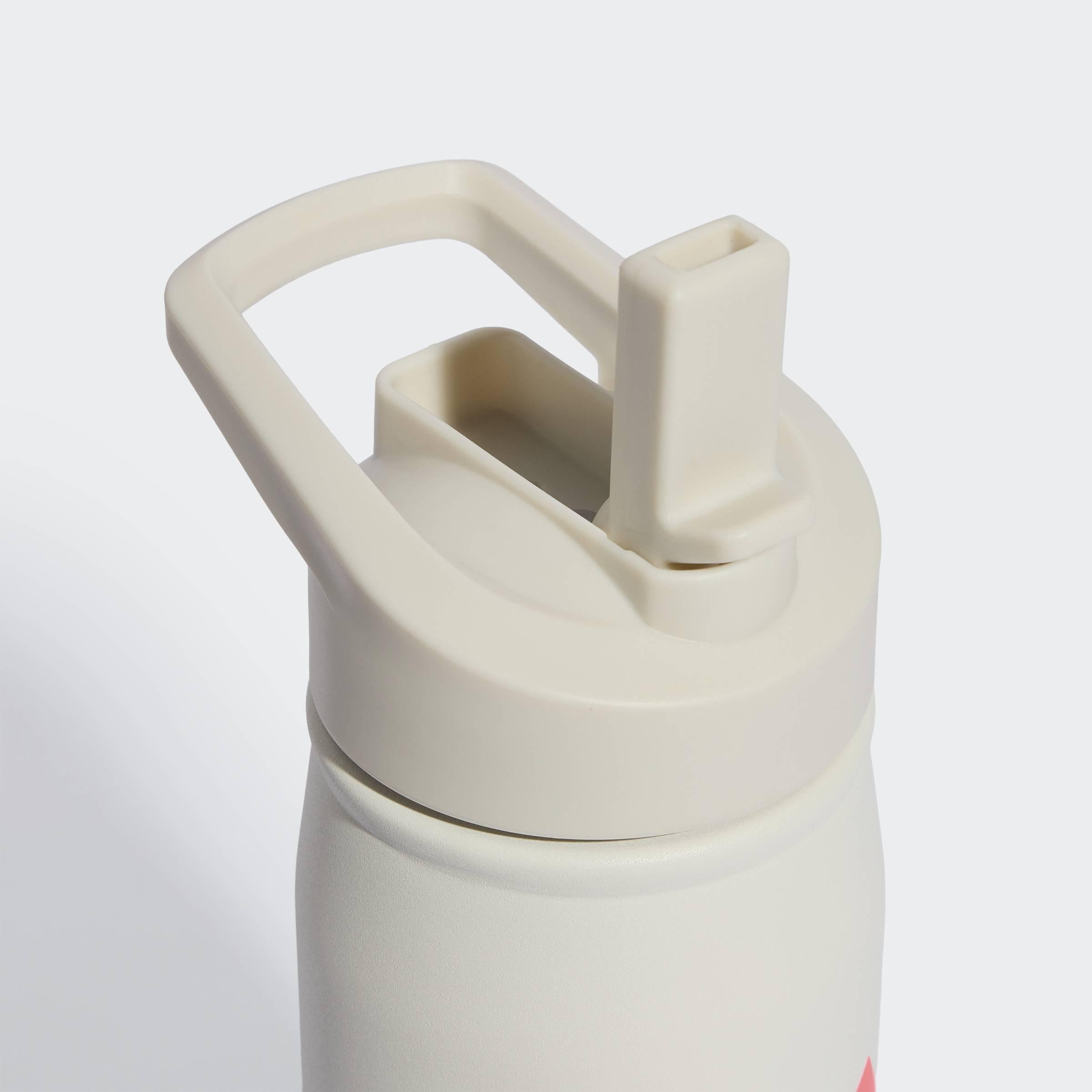 Unisex Metal Water Bottle Straw 0.6 Liter, Beige, A701_ONE, large image number 2