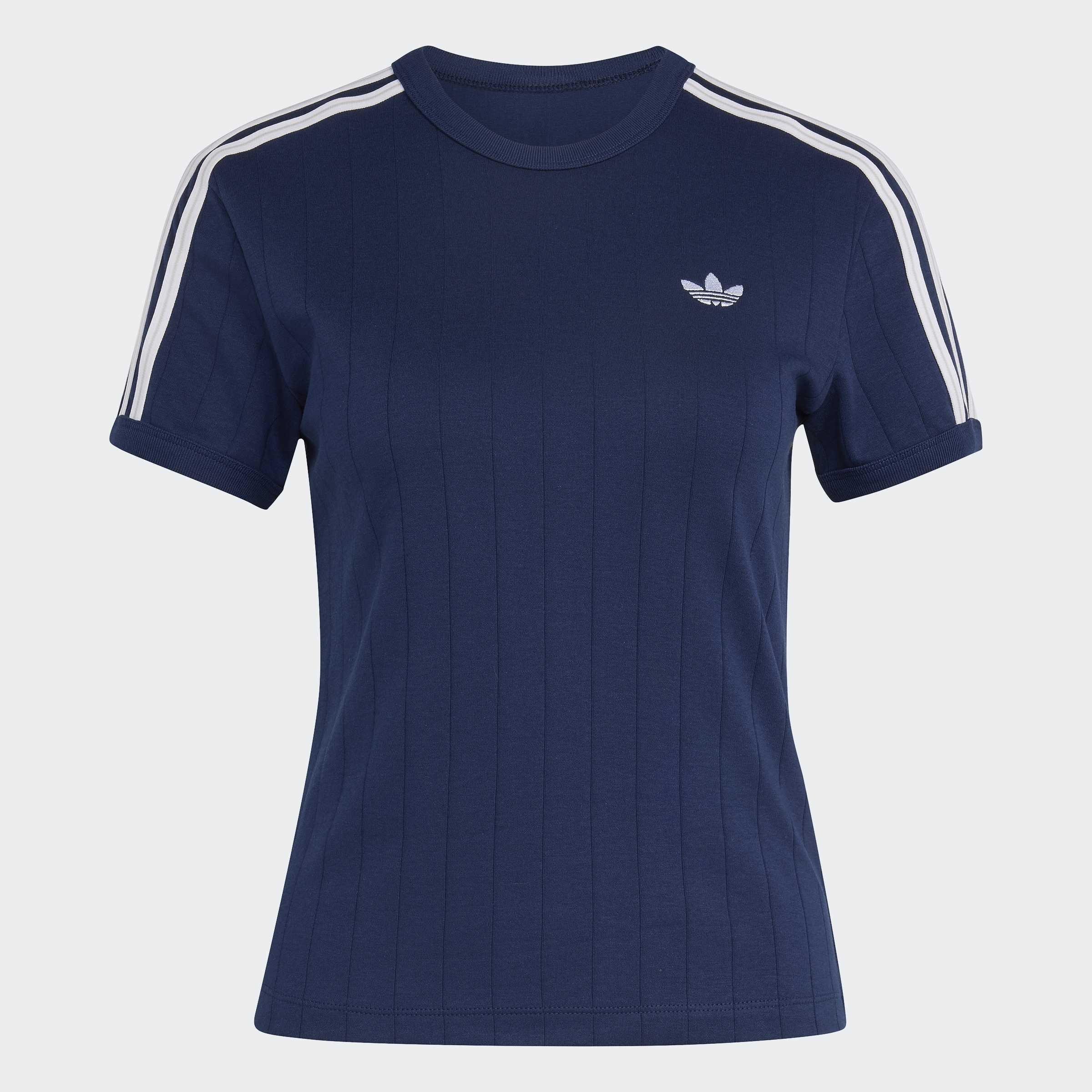 Pinstripe Short Sleeve Slim T-Shirt, Blue