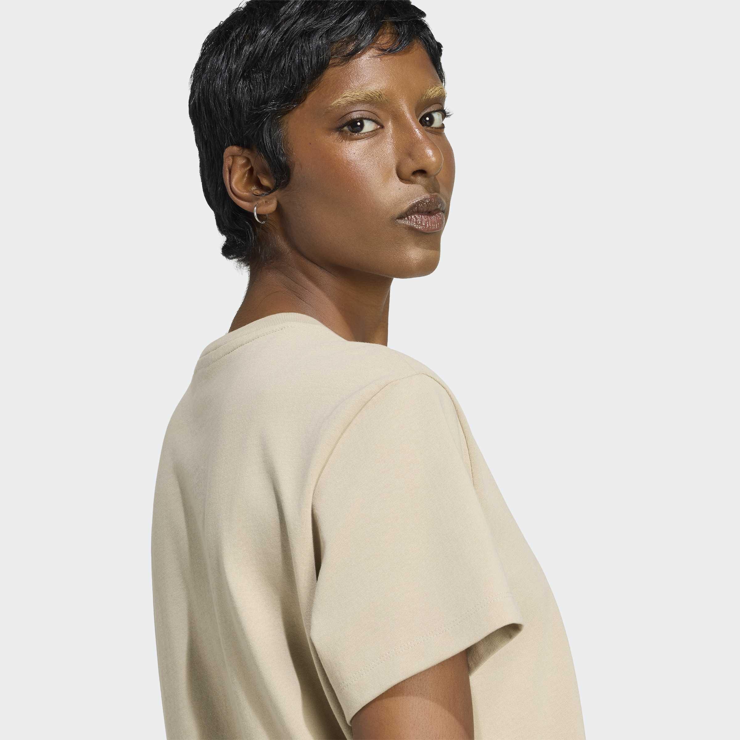 Trefoil T-Shirt Boxy, Beige, A701_ONE, large image number 2