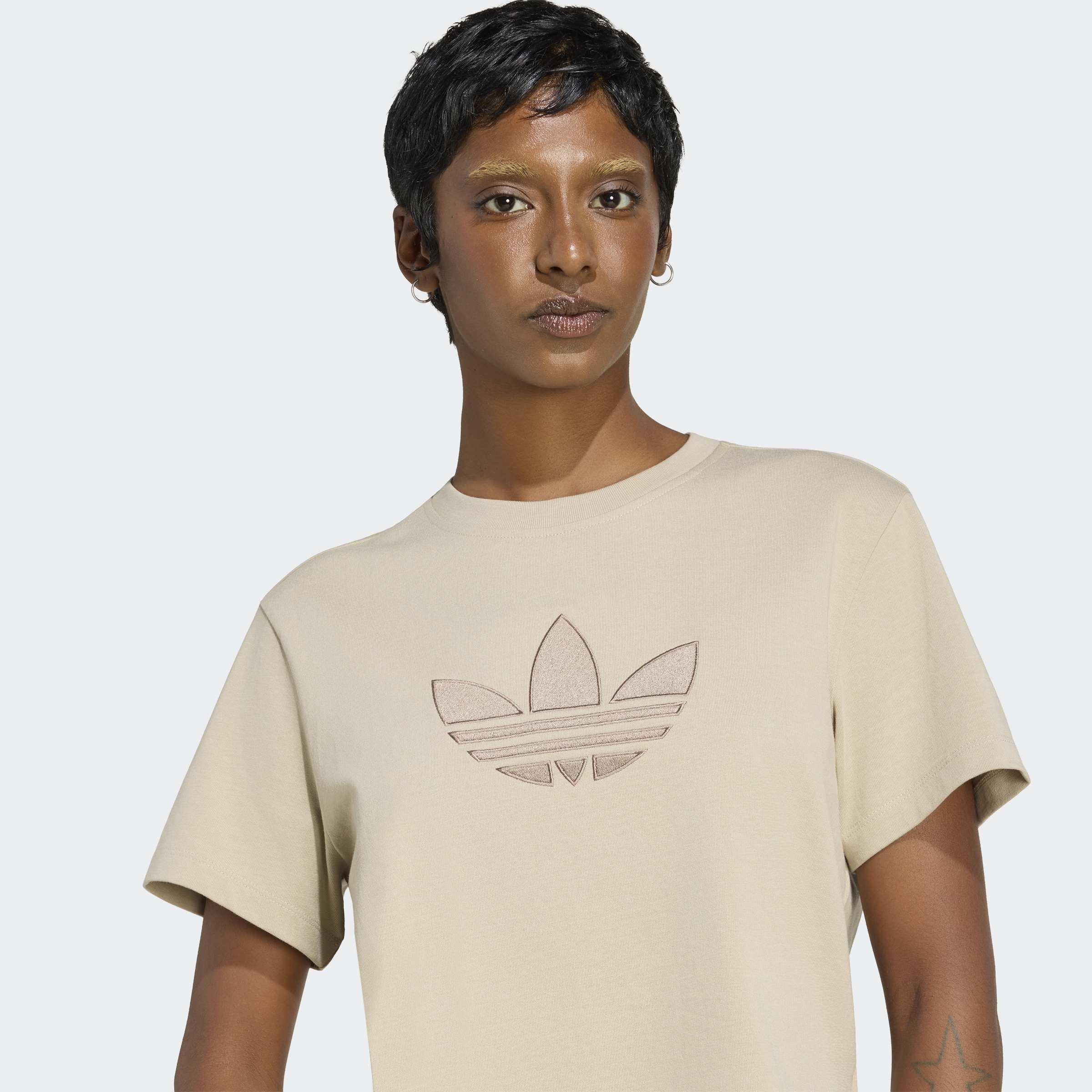 Trefoil T-Shirt Boxy, Beige, A701_ONE, large image number 3
