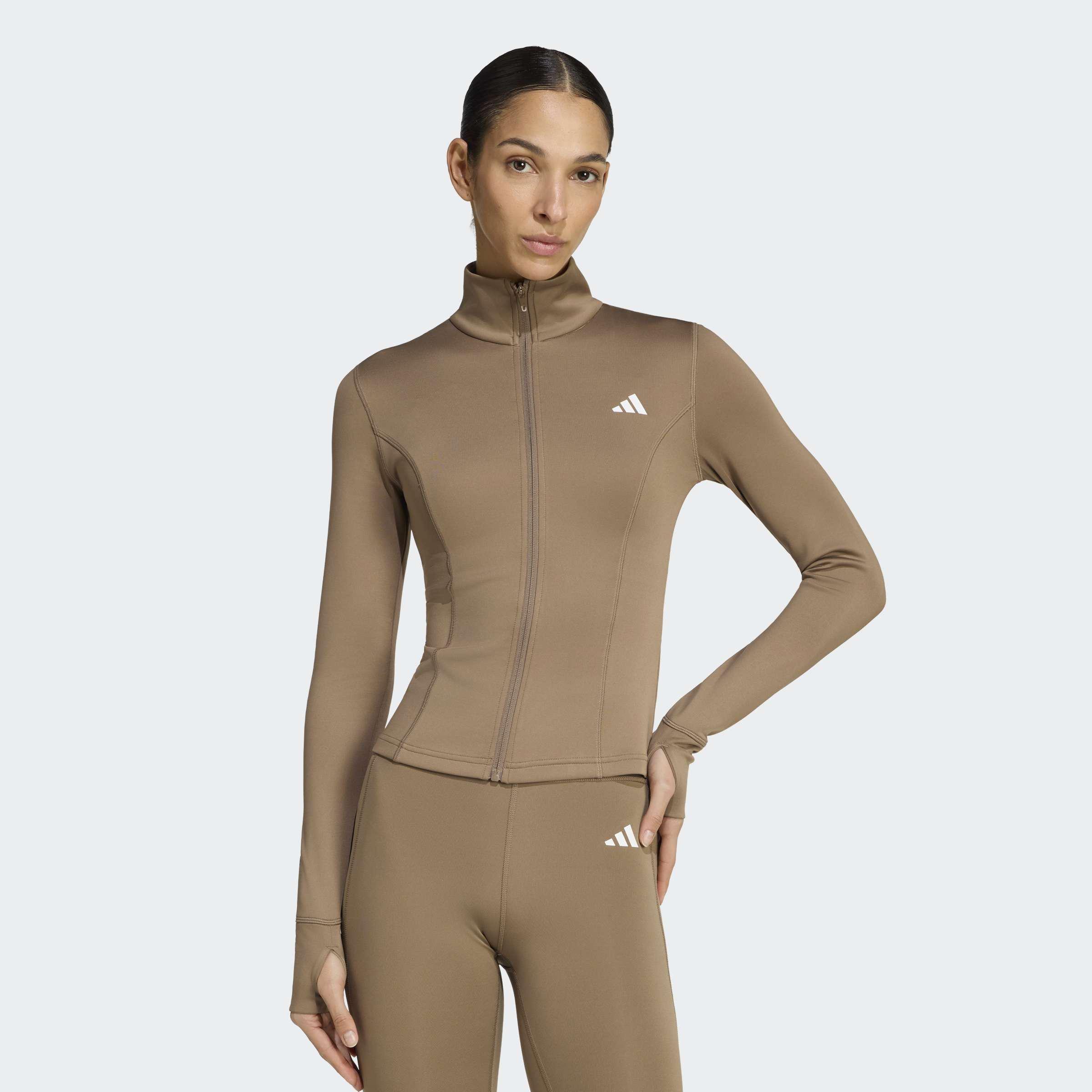 Optime Essentials Full-Zip Jacket, Beige, A701_ONE, large image number 5