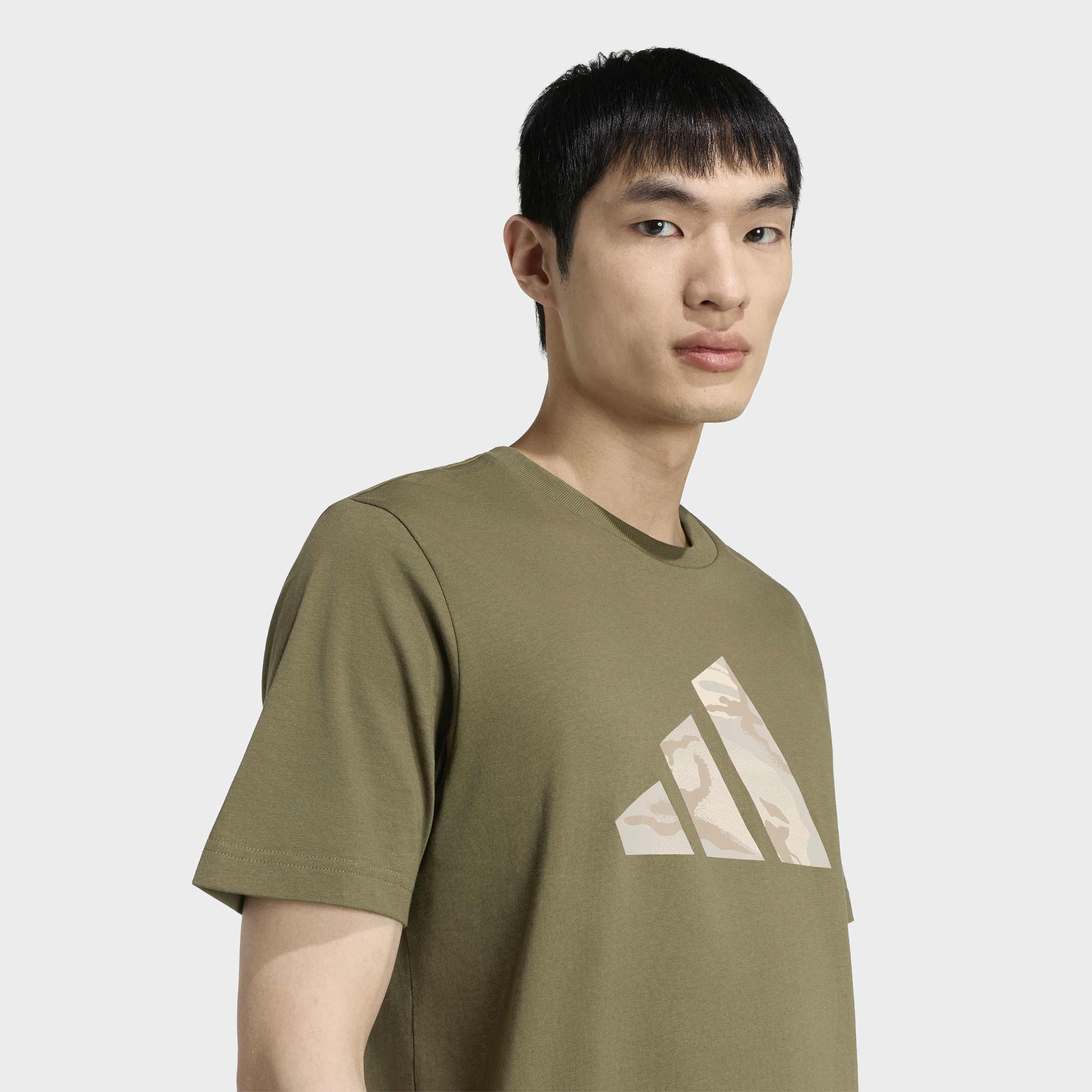 Camo Three Bar Logo Graphic T-Shirt, Green, A701_ONE, large image number 2