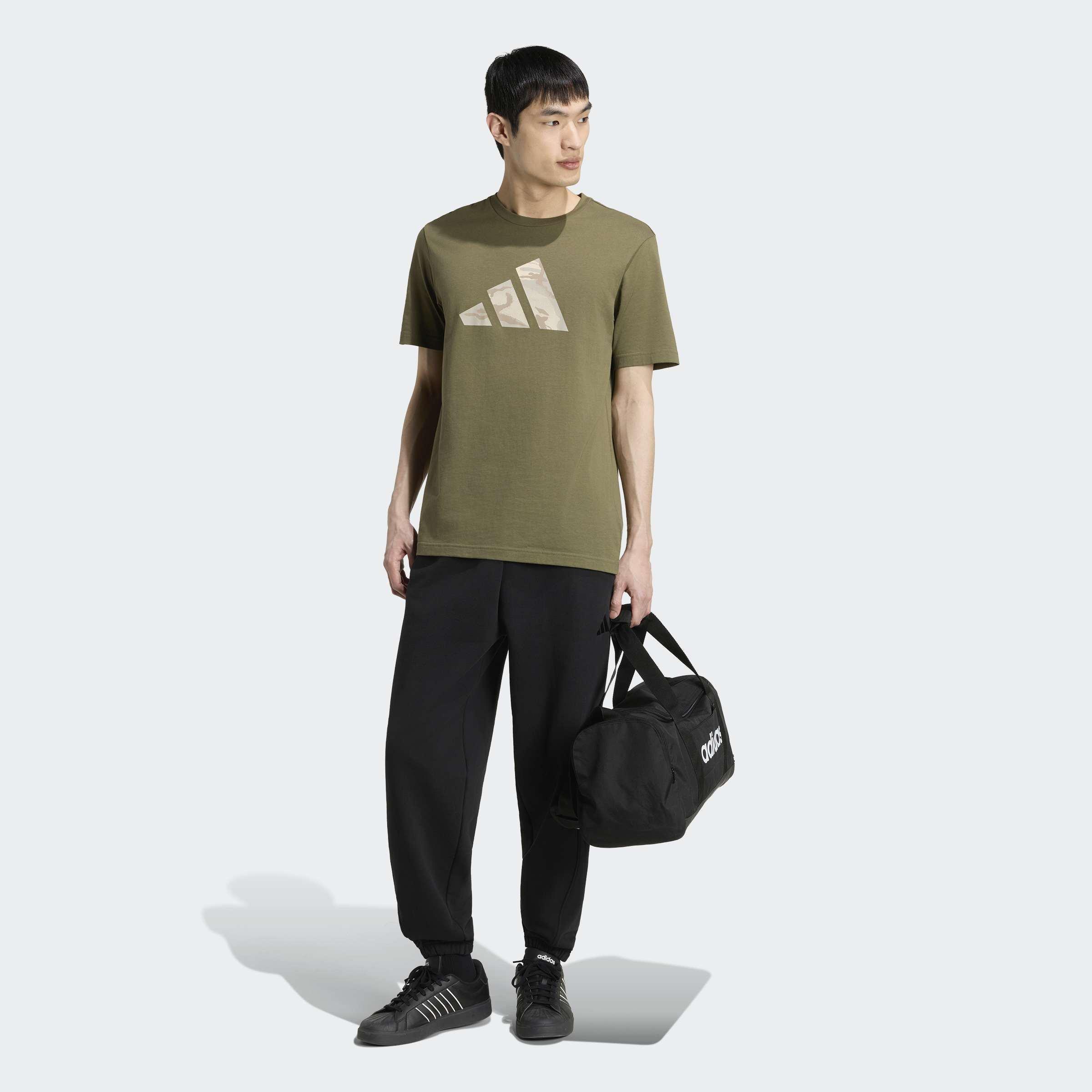Camo Three Bar Logo Graphic T-Shirt, Green, A701_ONE, large image number 5