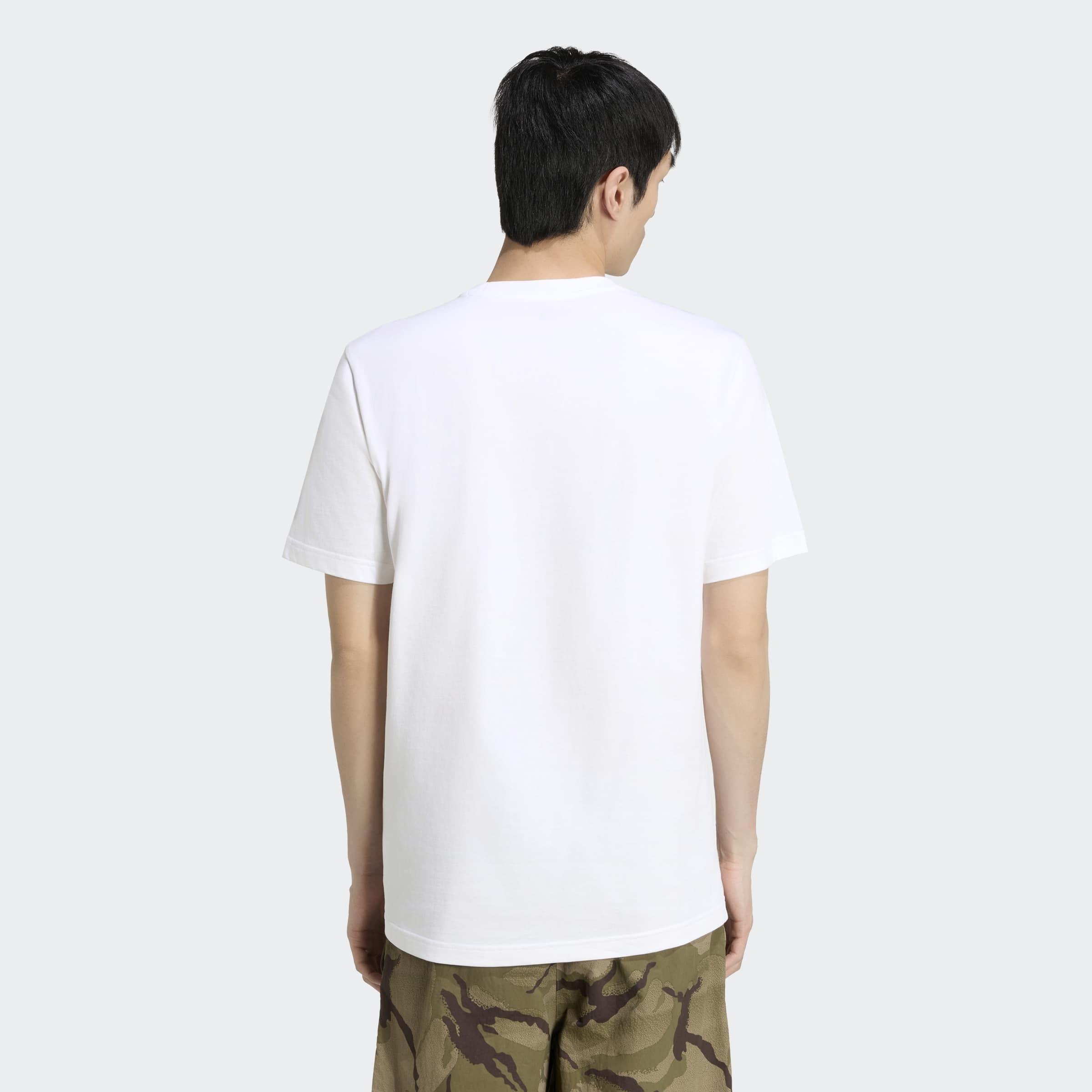 Camo Three Bar Logo Graphic T-Shirt, White