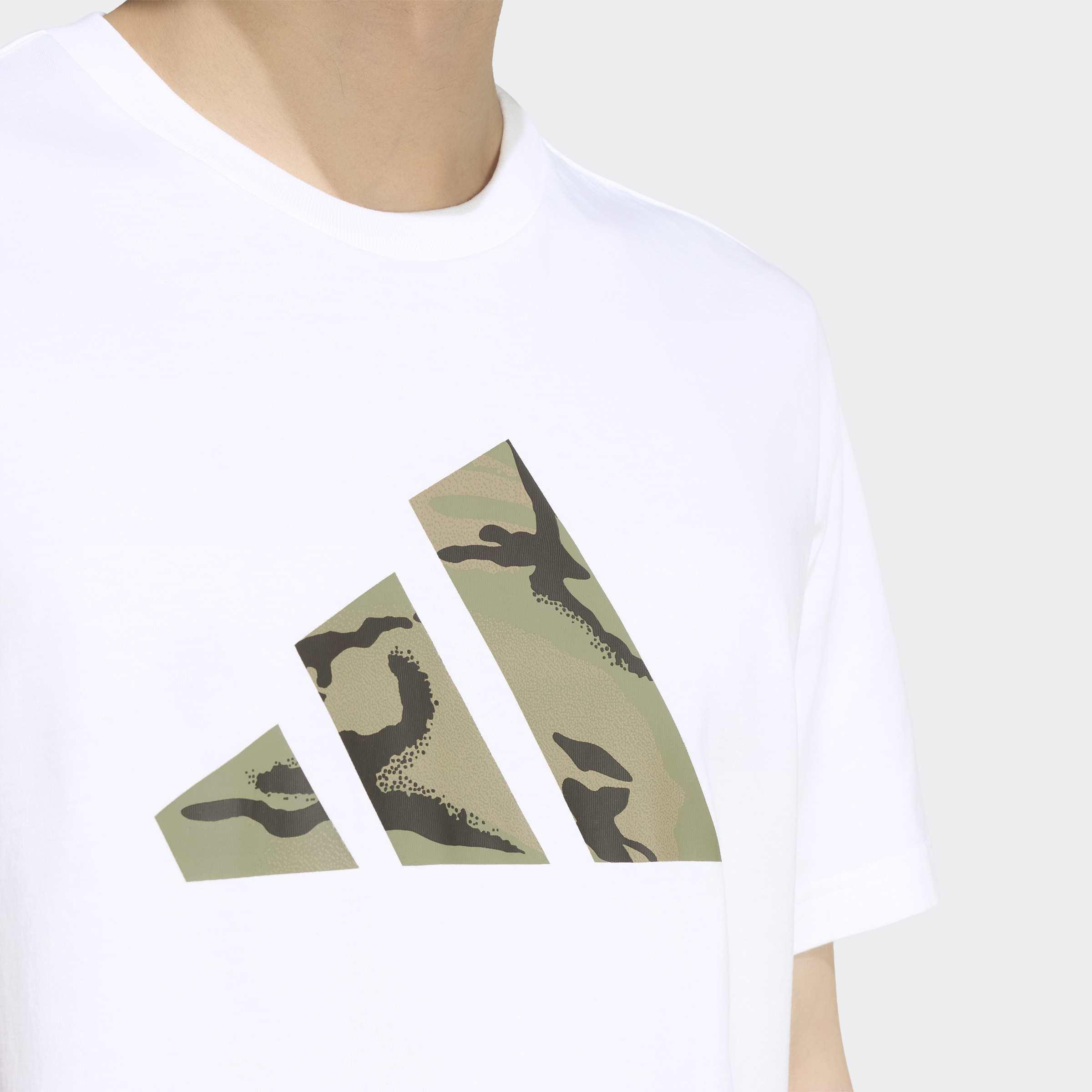 Camo Three Bar Logo Graphic T-Shirt, White, A701_ONE, large image number 3