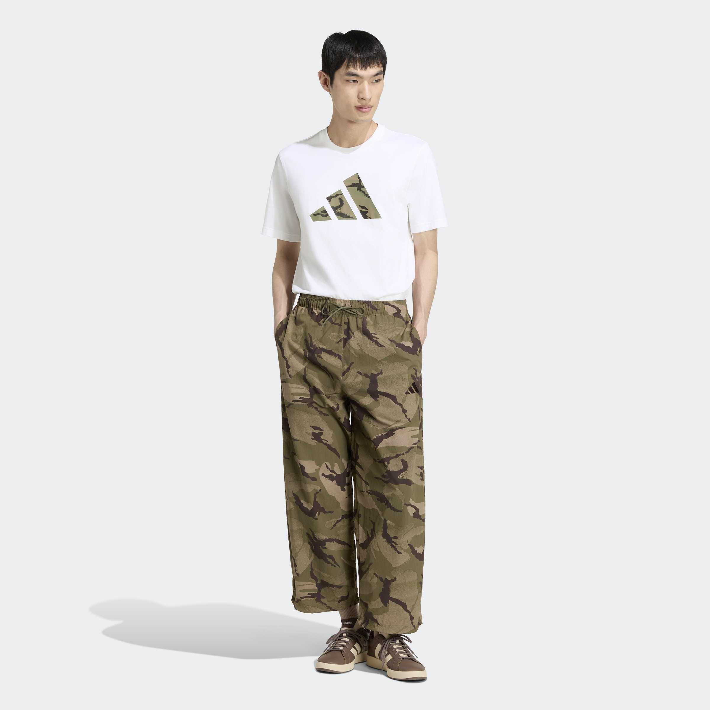 Camo Three Bar Logo Graphic T-Shirt, White, A701_ONE, large image number 5