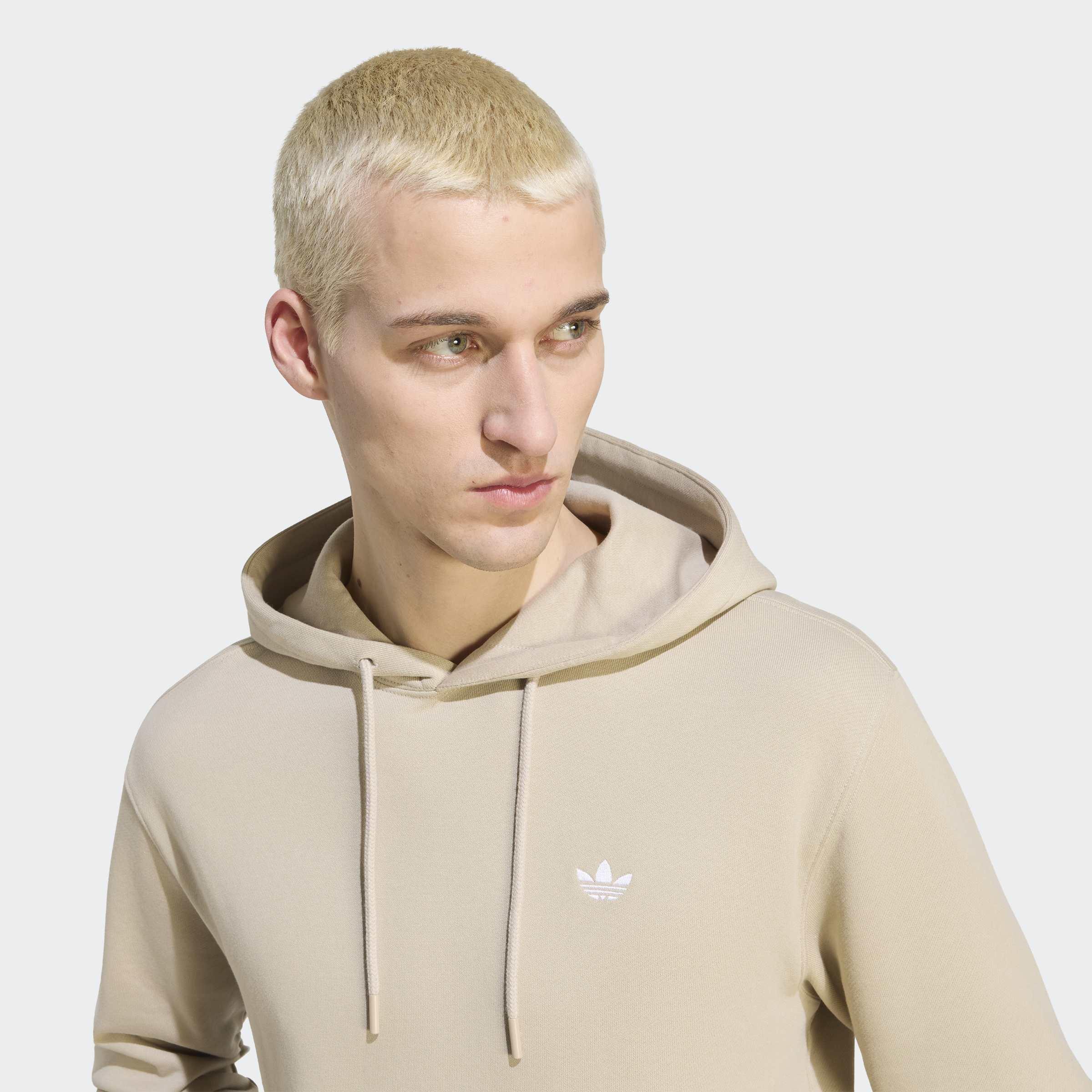 Trefoil Essentials Hoodie French Terry, Beige, A701_ONE, large image number 2