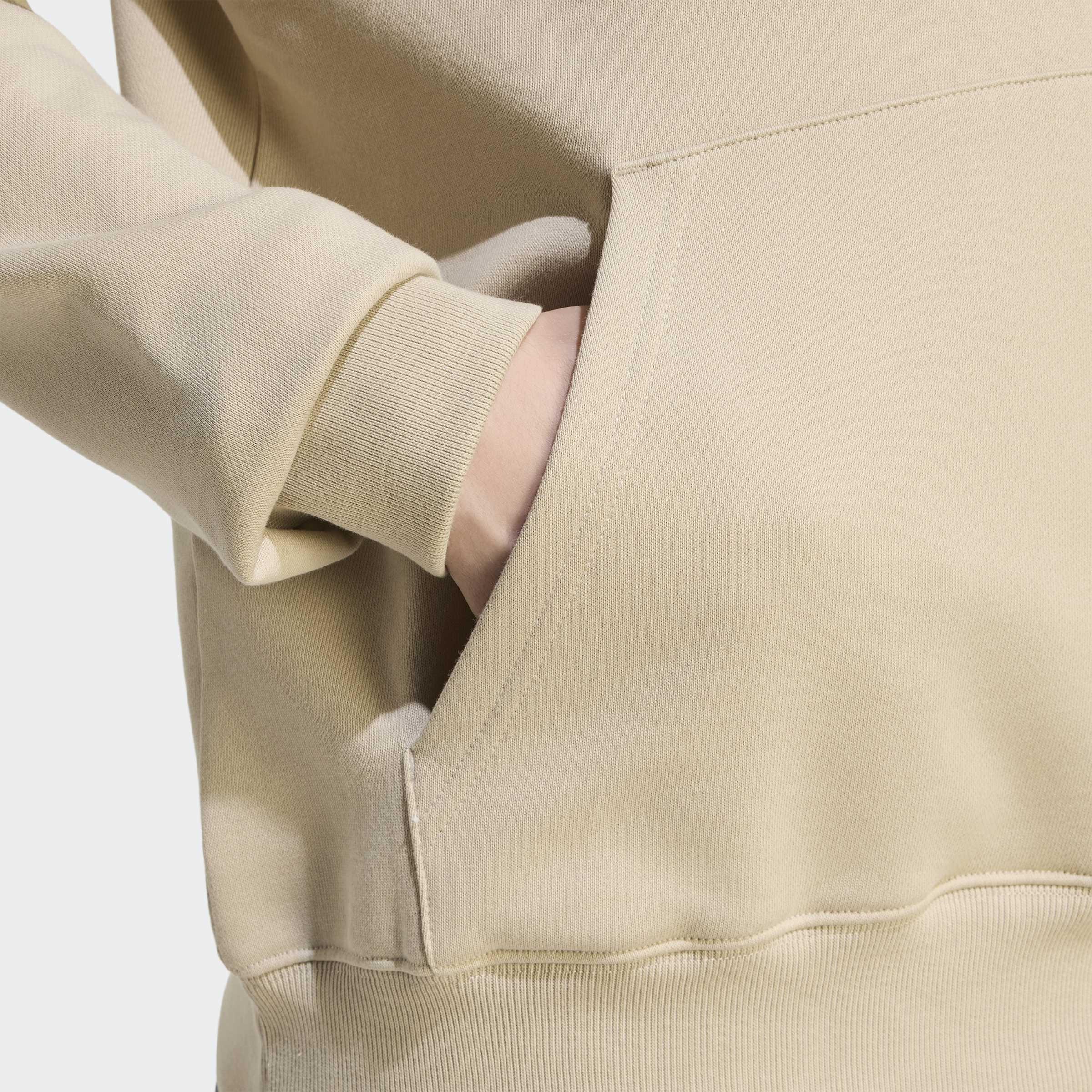Trefoil Essentials Hoodie French Terry, Beige, A701_ONE, large image number 3