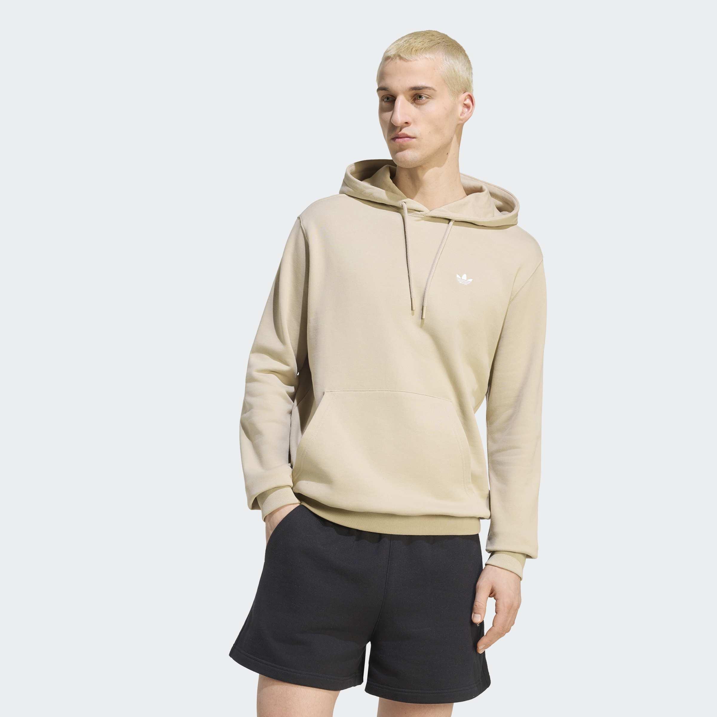 Trefoil Essentials Hoodie French Terry, Beige, A701_ONE, large image number 4