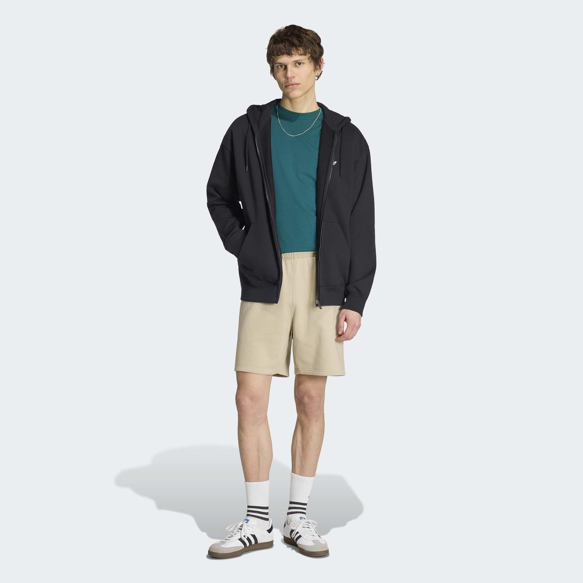 Trefoil Essentials Fleece Shorts, Beige, A701_ONE, large image number 4