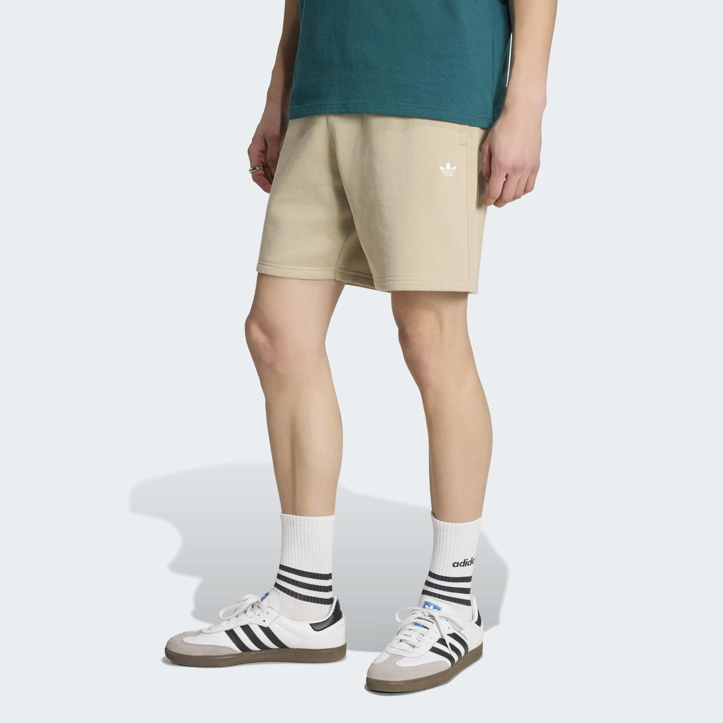 Trefoil Essentials Fleece Shorts, Beige, A701_ONE, large image number 5