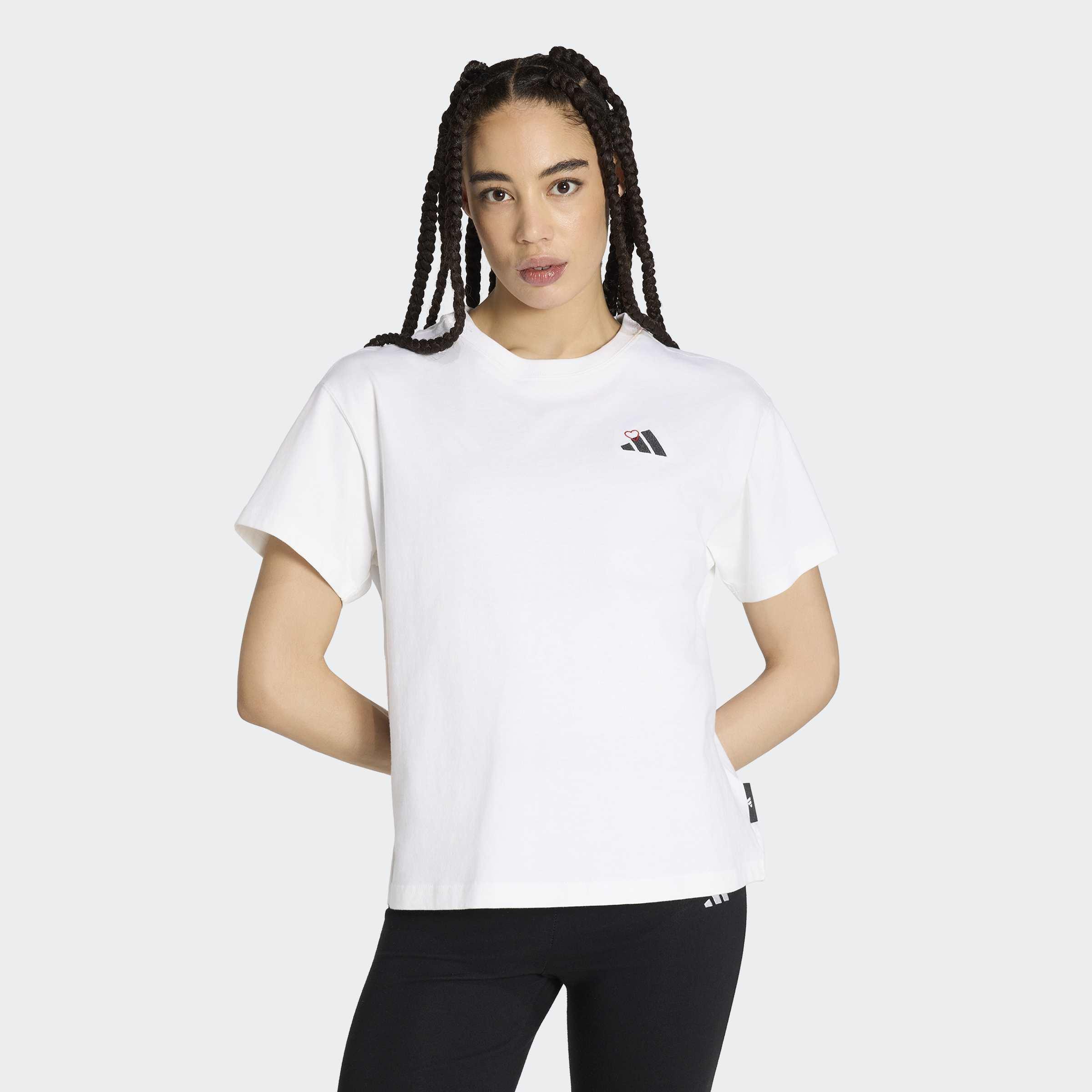 Embroidery Pack Loose Graphic T-Shirt, White, A701_ONE, large image number 5
