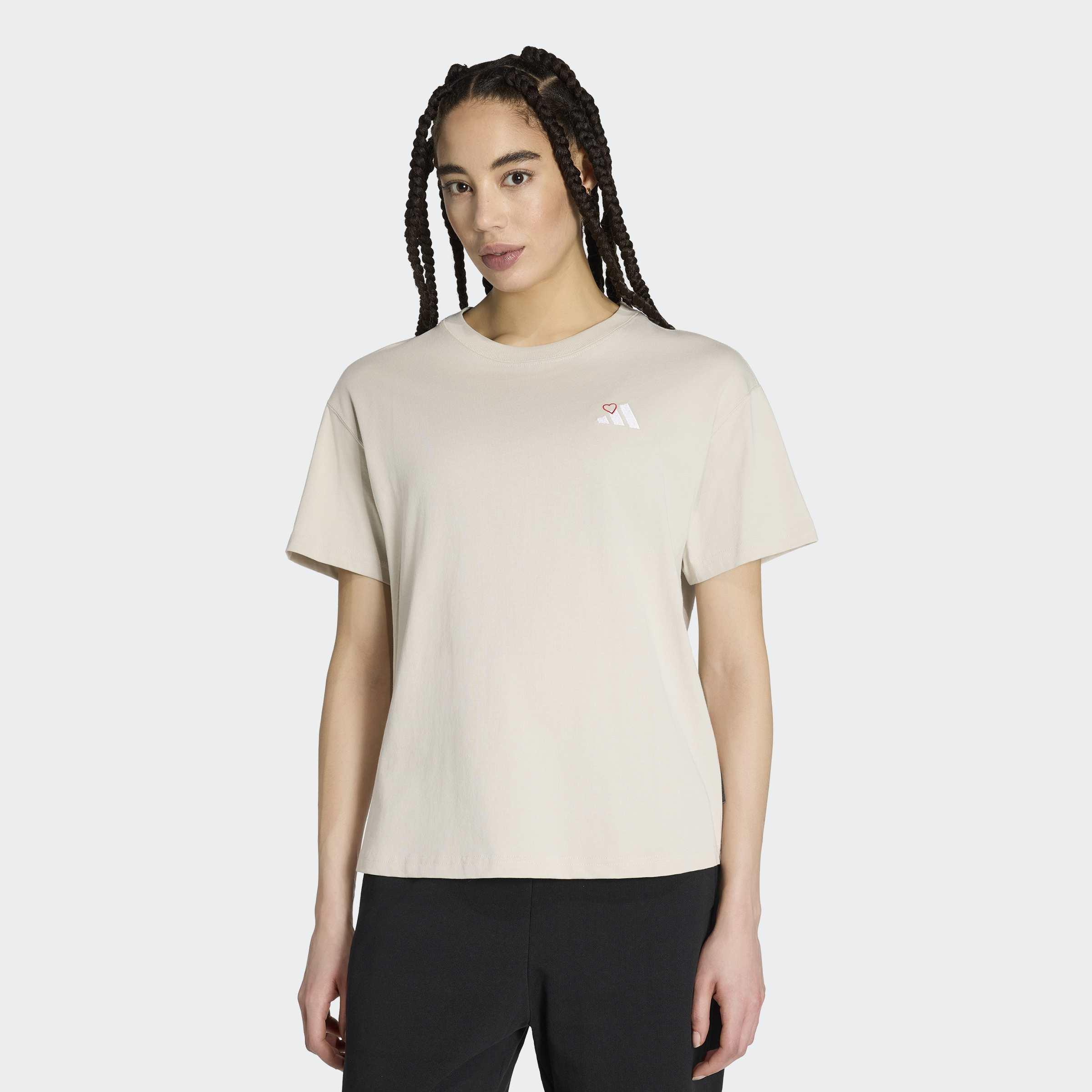 Embroidery Pack Loose Graphic T-Shirt, Beige, A701_ONE, large image number 5