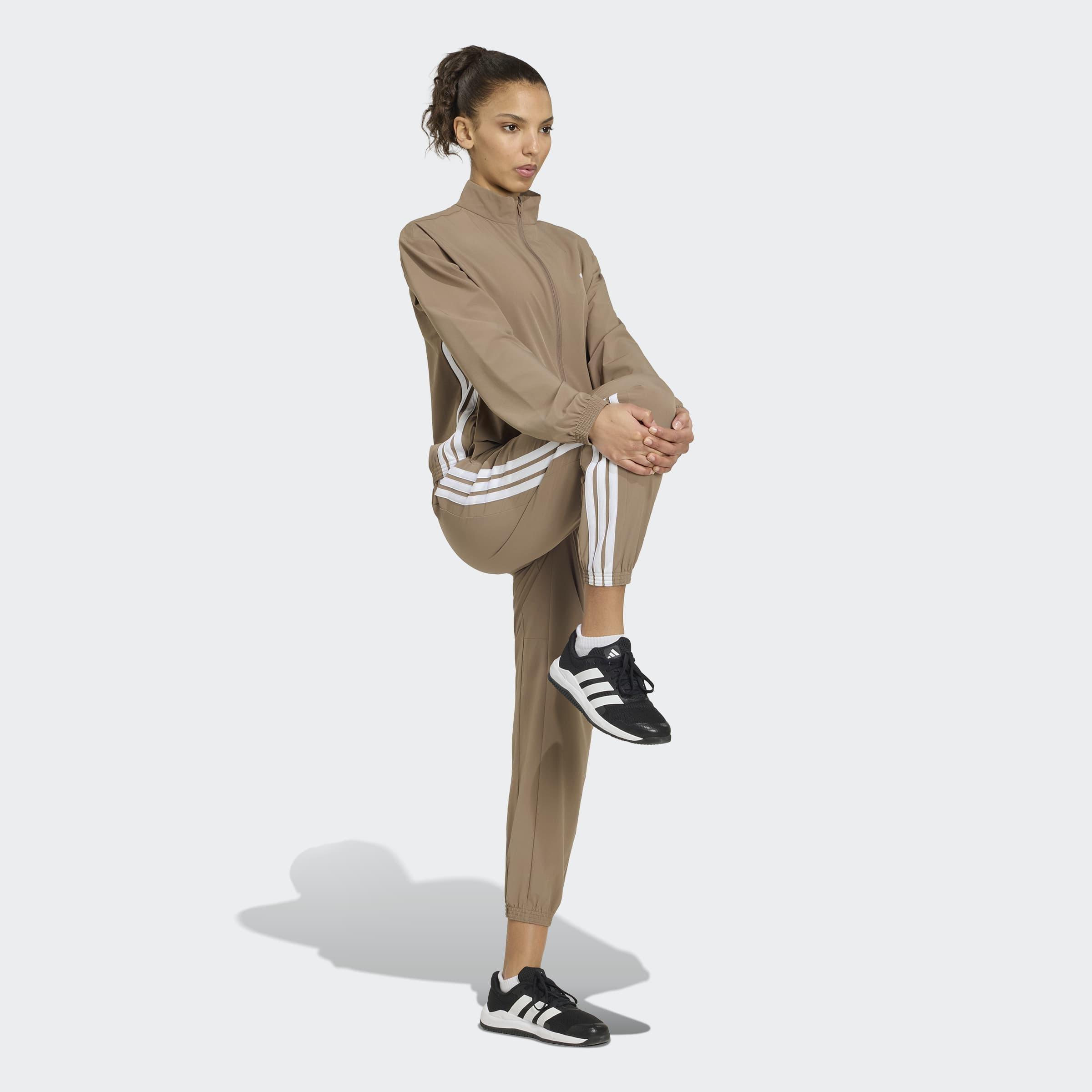 Train Essentials 3-Stripes Woven Joggers, Beige, A701_ONE, large image number 5