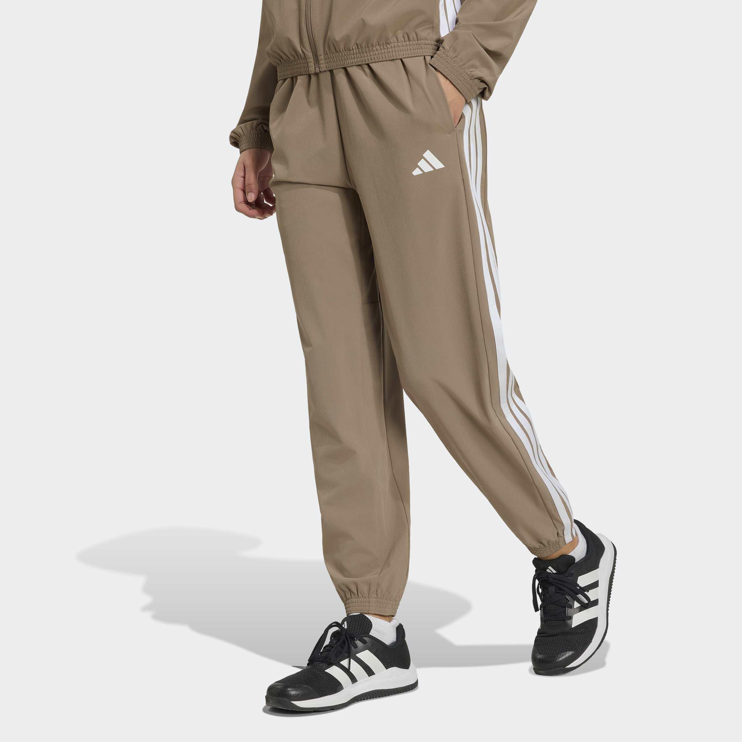 Train Essentials 3-Stripes Woven Joggers, Beige, A701_ONE, large image number 6