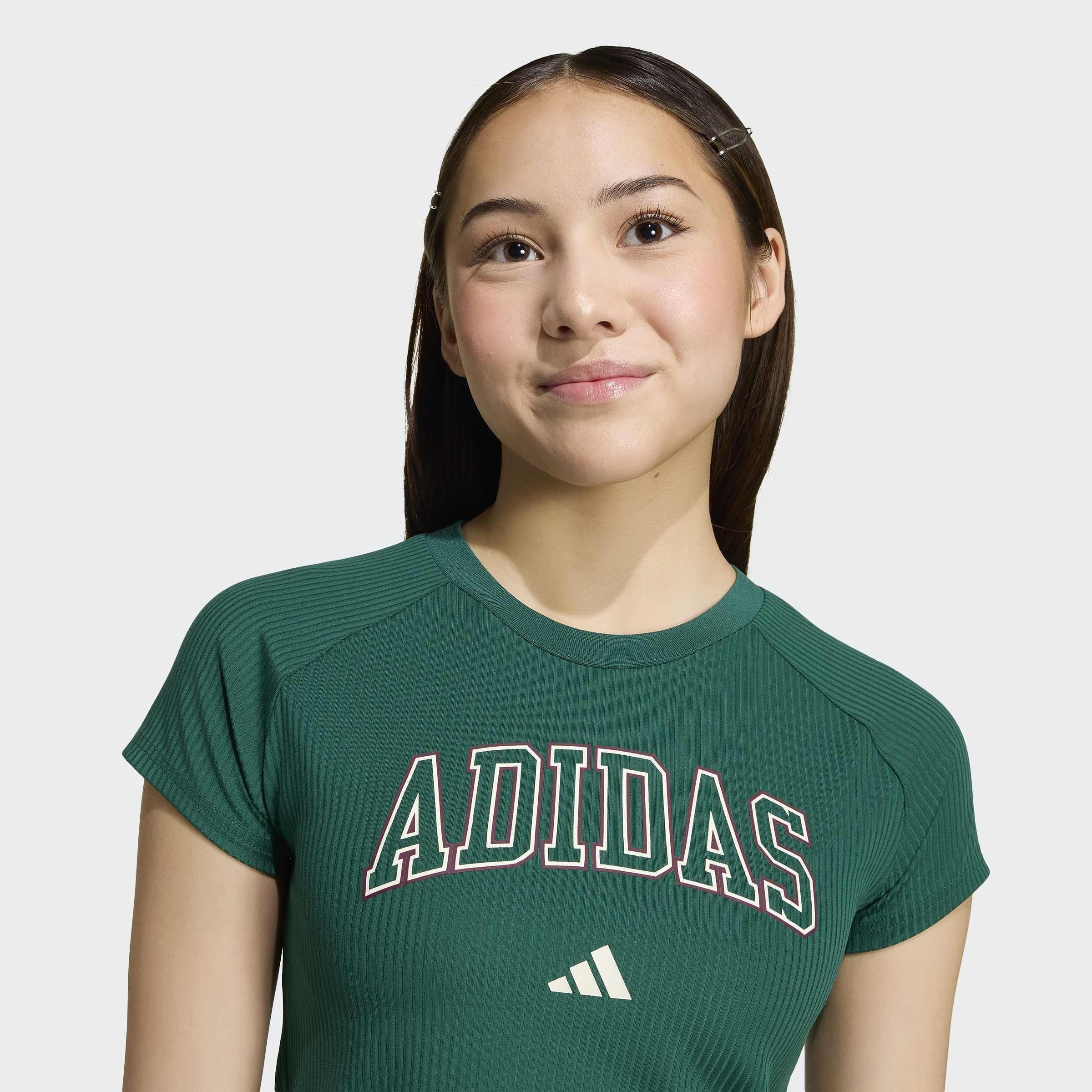 Kids Sport Seasonals Collegiate Typography T-Shirt Junior Girls, Green, A701_ONE, large image number 4