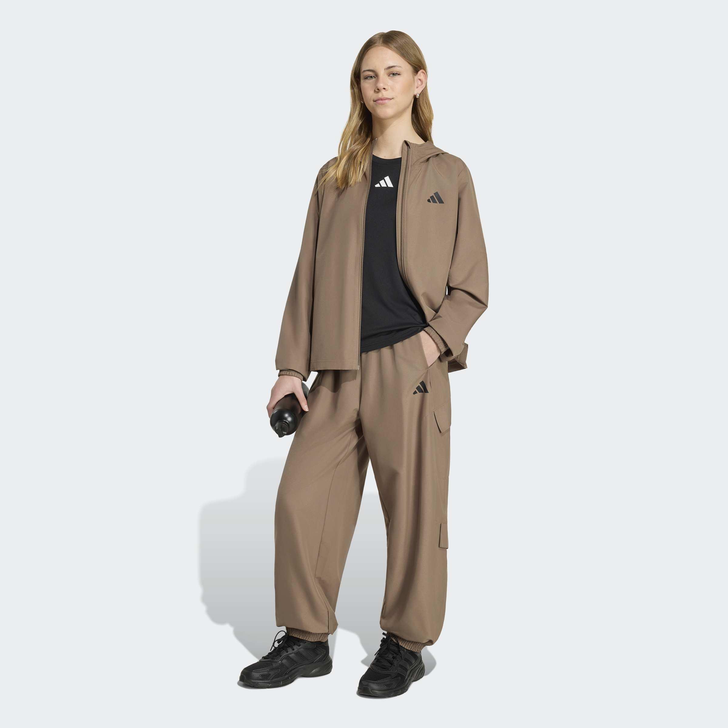 Kids Unisex Seasonals Woven Utility Tracksuit, Beige, A701_ONE, large image number 4