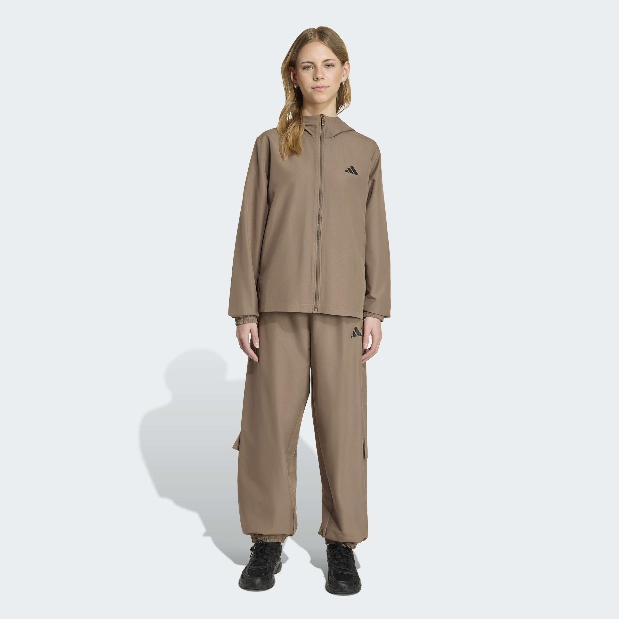 Kids Unisex Seasonals Woven Utility Tracksuit, Beige, A701_ONE, large image number 5