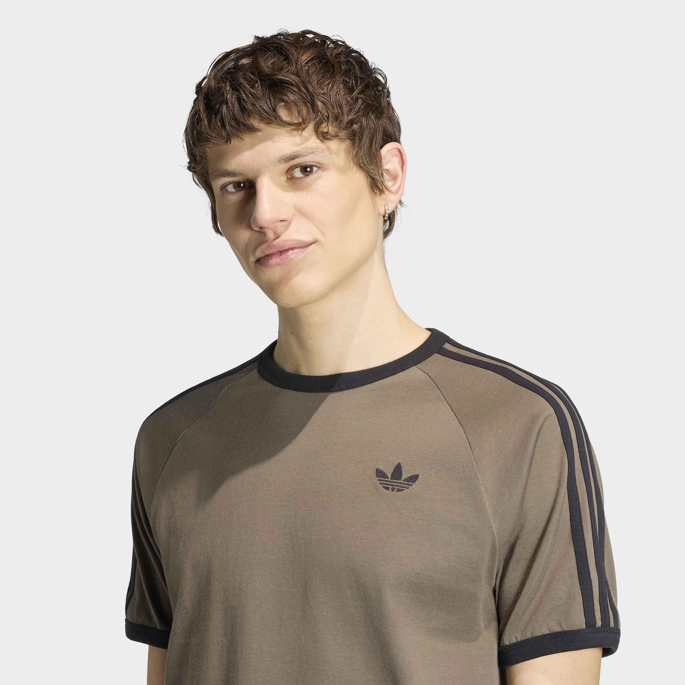 3-Stripes T-Shirt, Brown, A701_ONE, large image number 2