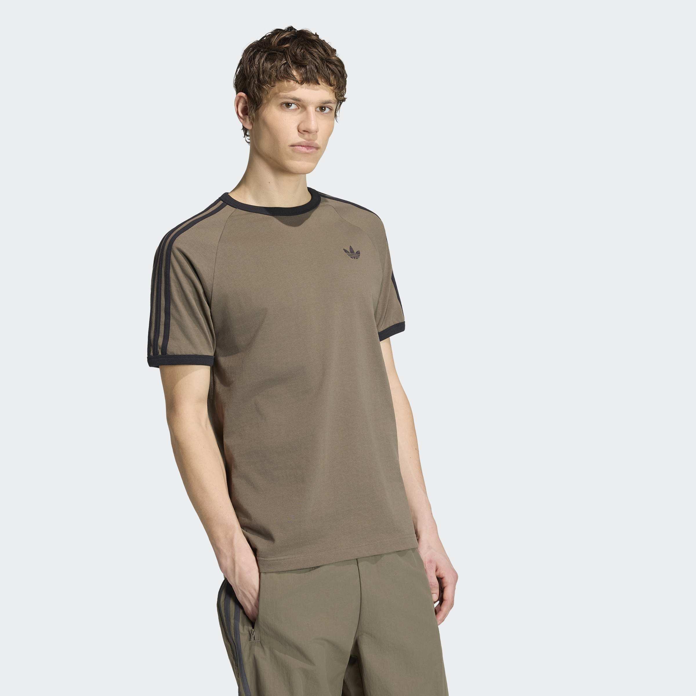 3-Stripes T-Shirt, Brown, A701_ONE, large image number 5