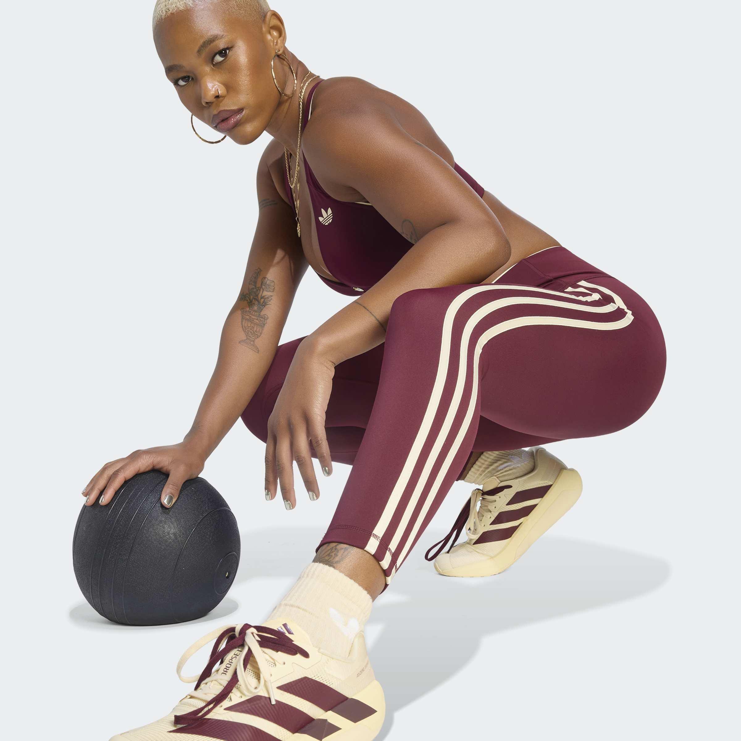adidas Originals Sport Superstar 7/8 Leggings, Burgundy, A701_ONE, large image number 2