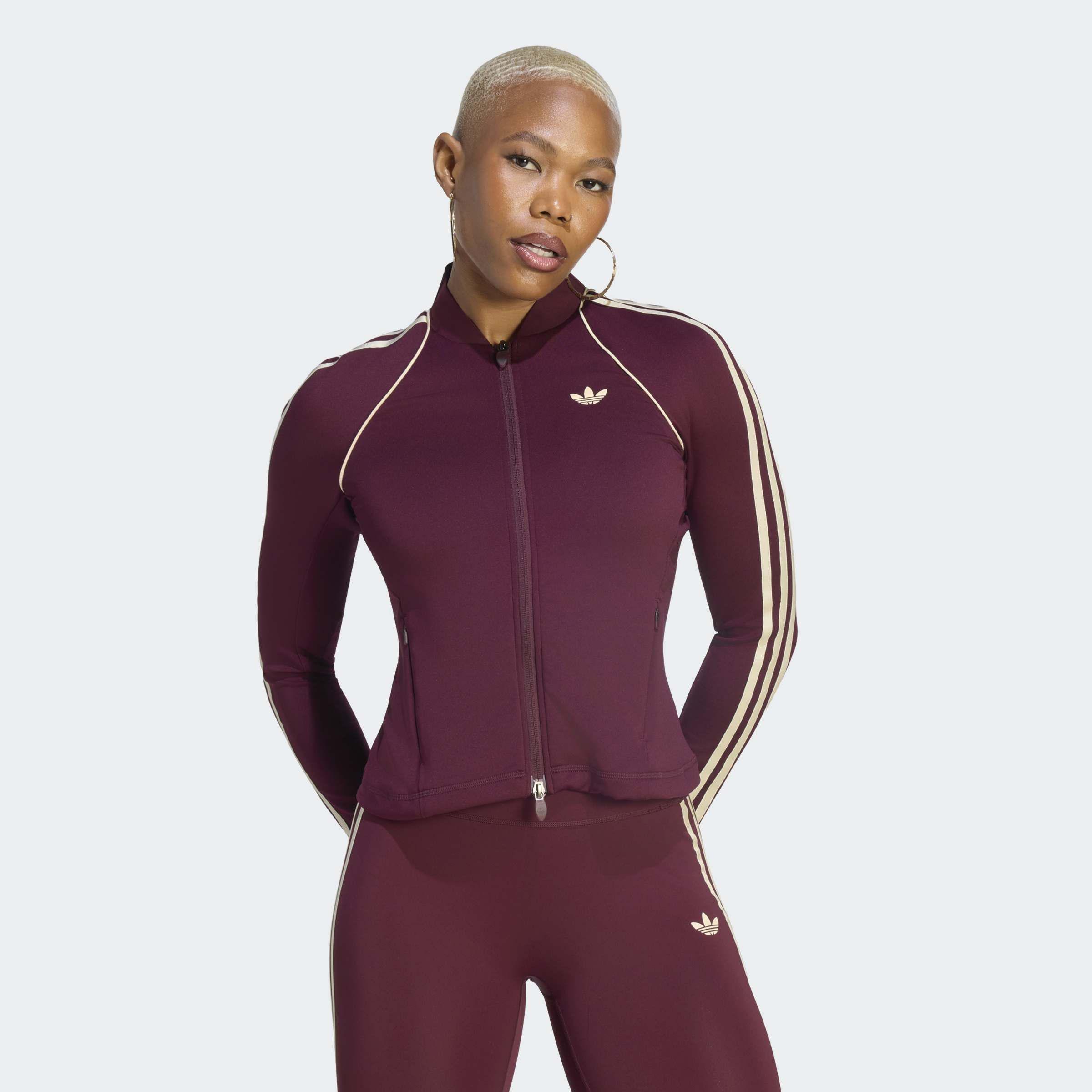 adidas Originals Sport Superstar Midlayer Shirt, Burgundy, A701_ONE, large image number 5