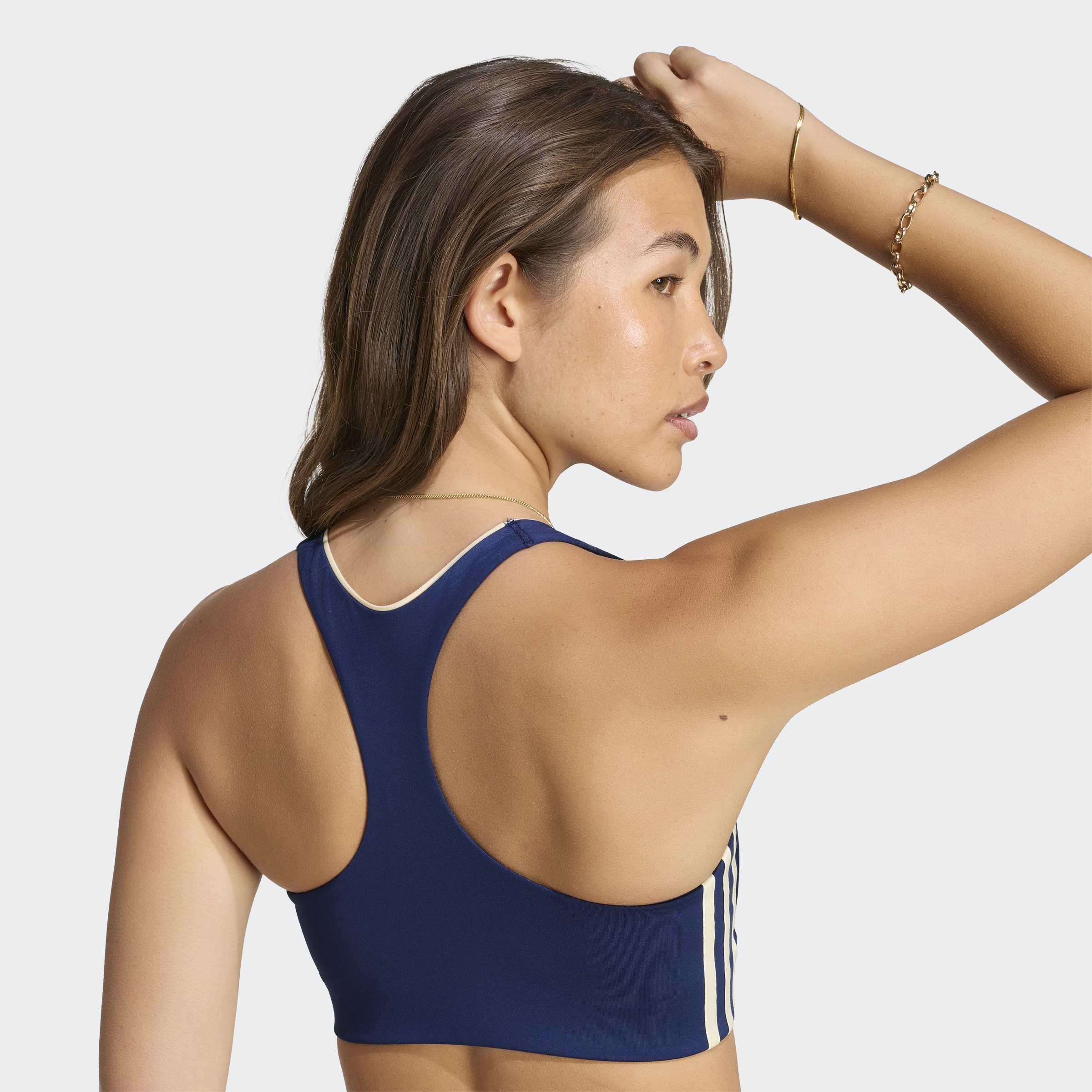 adidas Originals Sport Medium Support Bra, Blue, A701_ONE, large image number 4