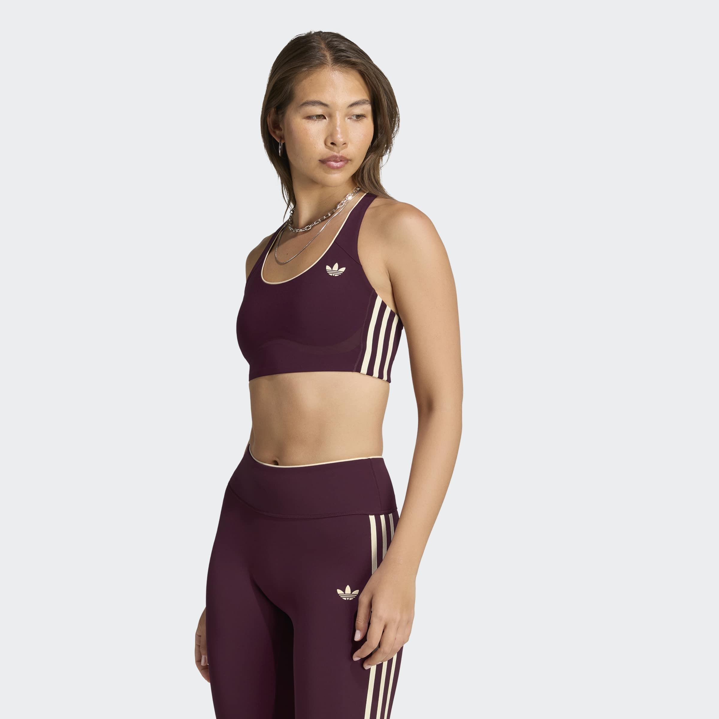 adidas Originals Sport Medium Support Bra, Burgundy, A701_ONE, large image number 5