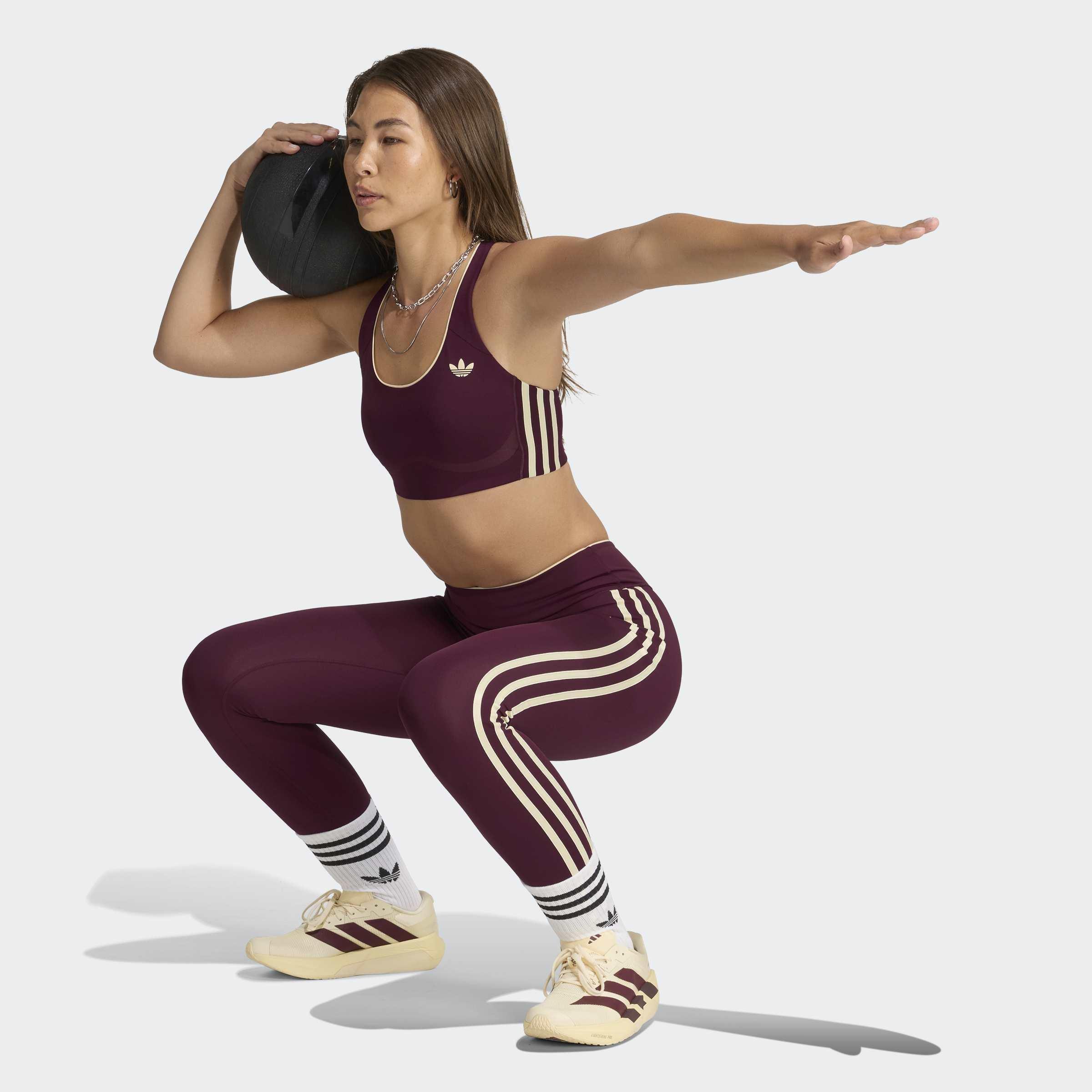 adidas Originals Sport Medium Support Bra, Burgundy, A701_ONE, large image number 7