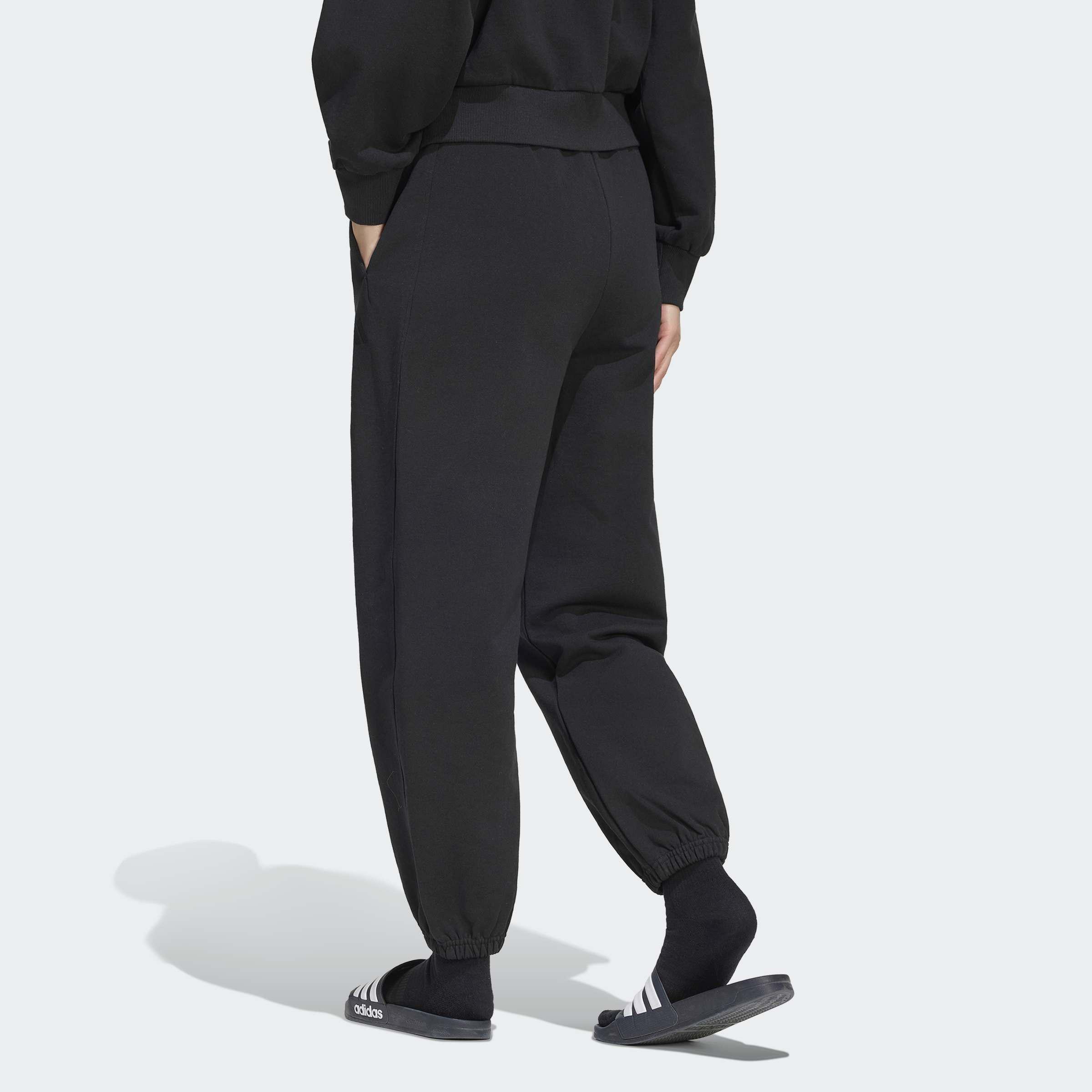 Adidas Kit Small Logo Regular Cuffed Joggers, Black
