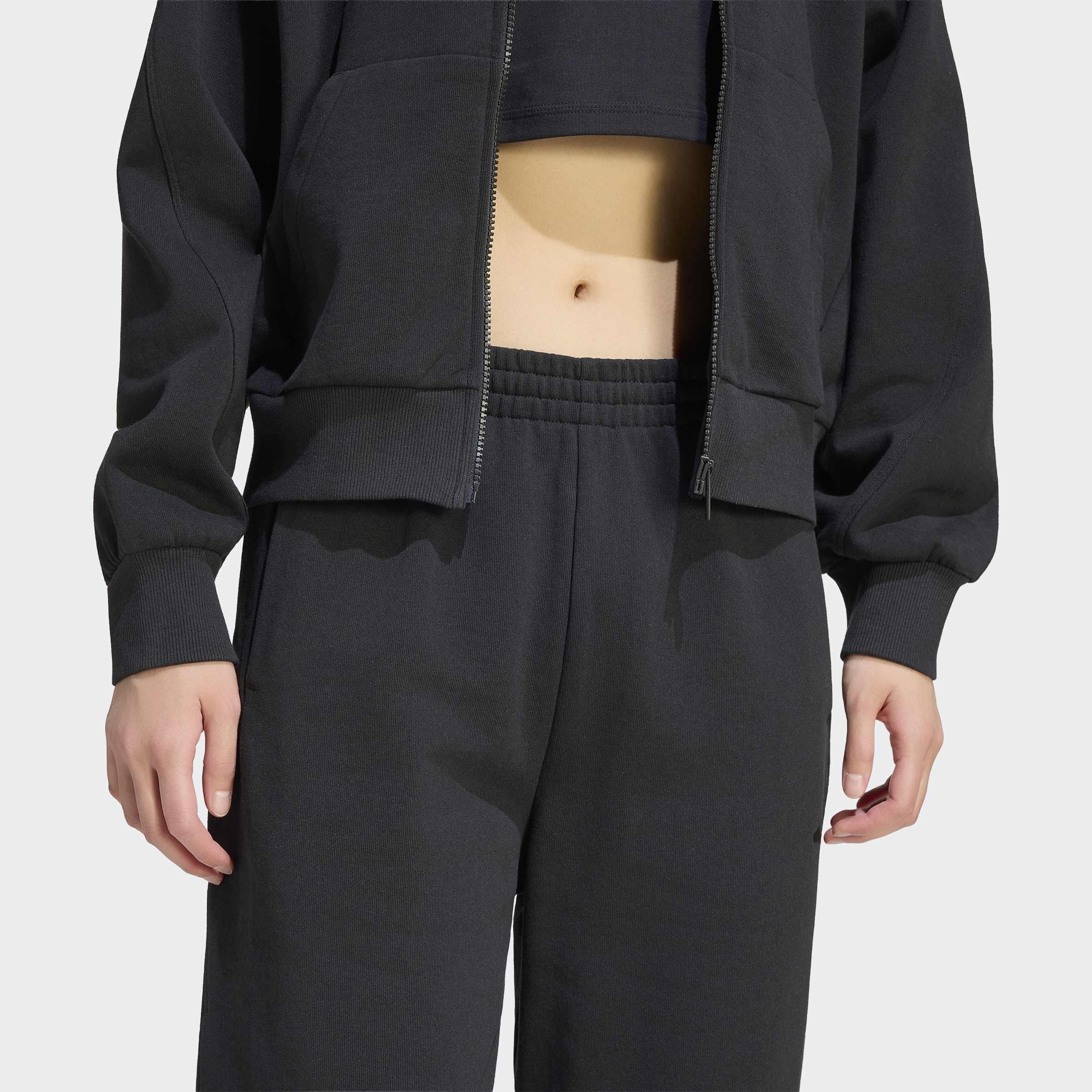 Adidas Kit Small Logo Regular Cuffed Joggers, Black, A701_ONE, large image number 3