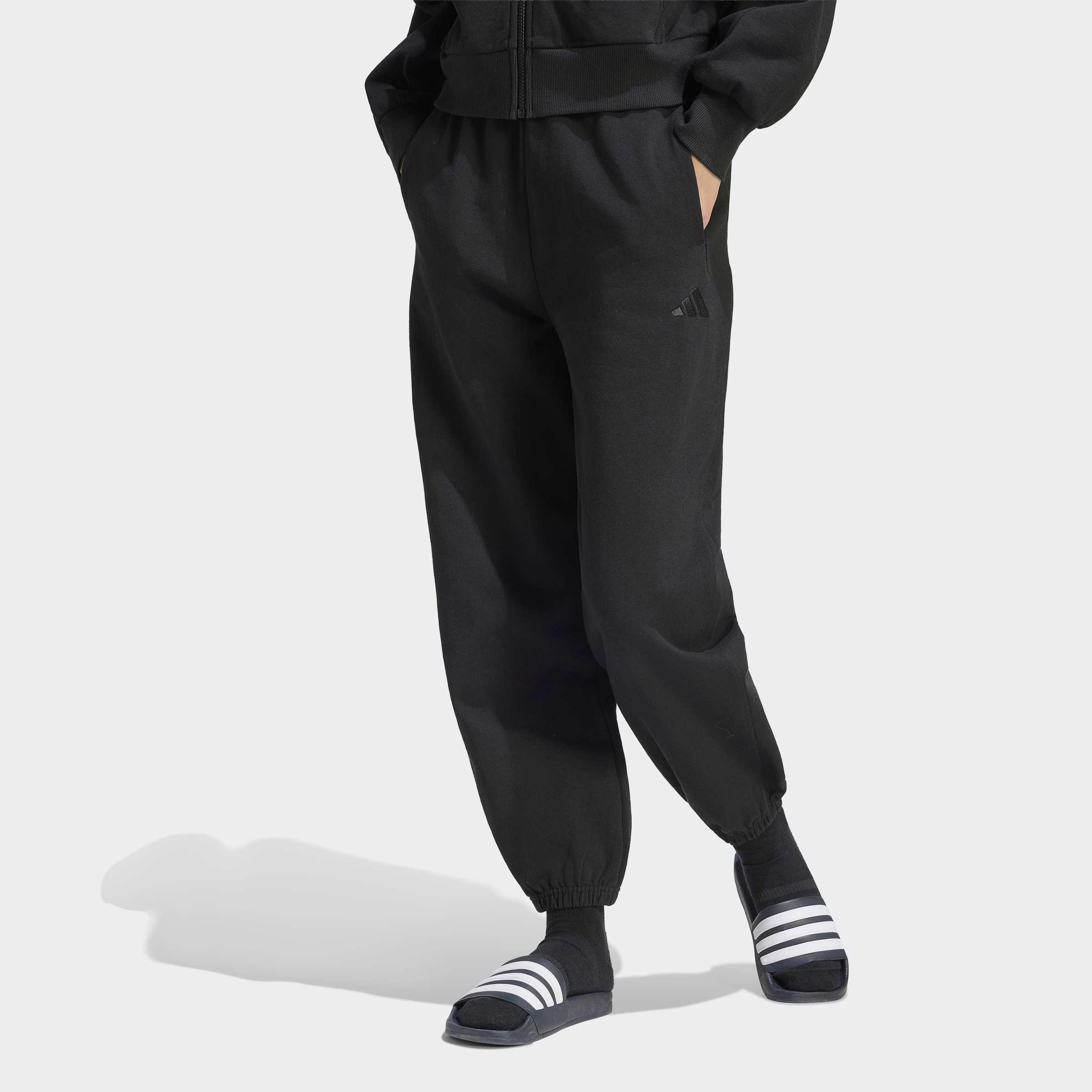 Adidas Kit Small Logo Regular Cuffed Joggers, Black, A701_ONE, large image number 4