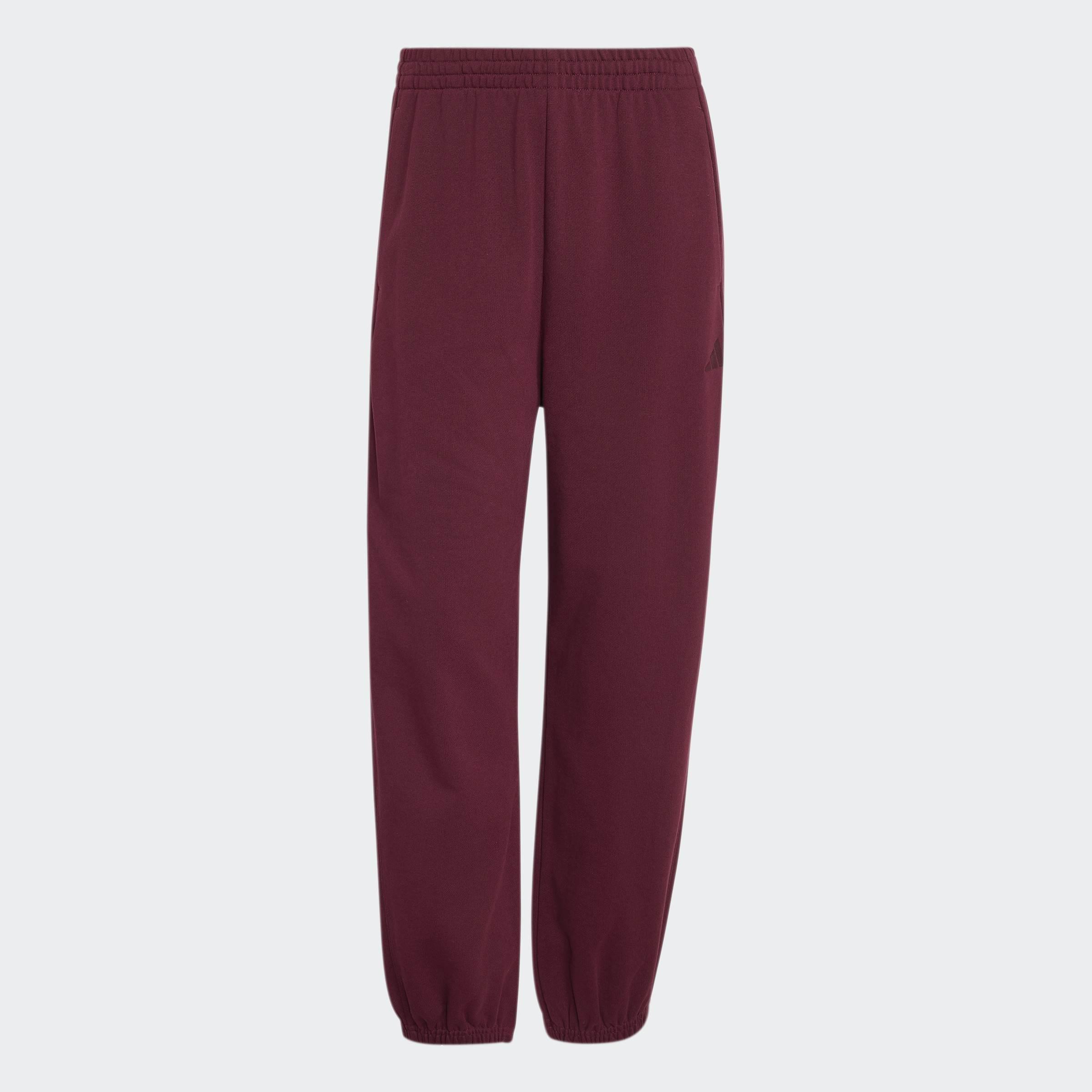 Adidas Kit Small Logo Regular Cuffed Joggers, Burgundy