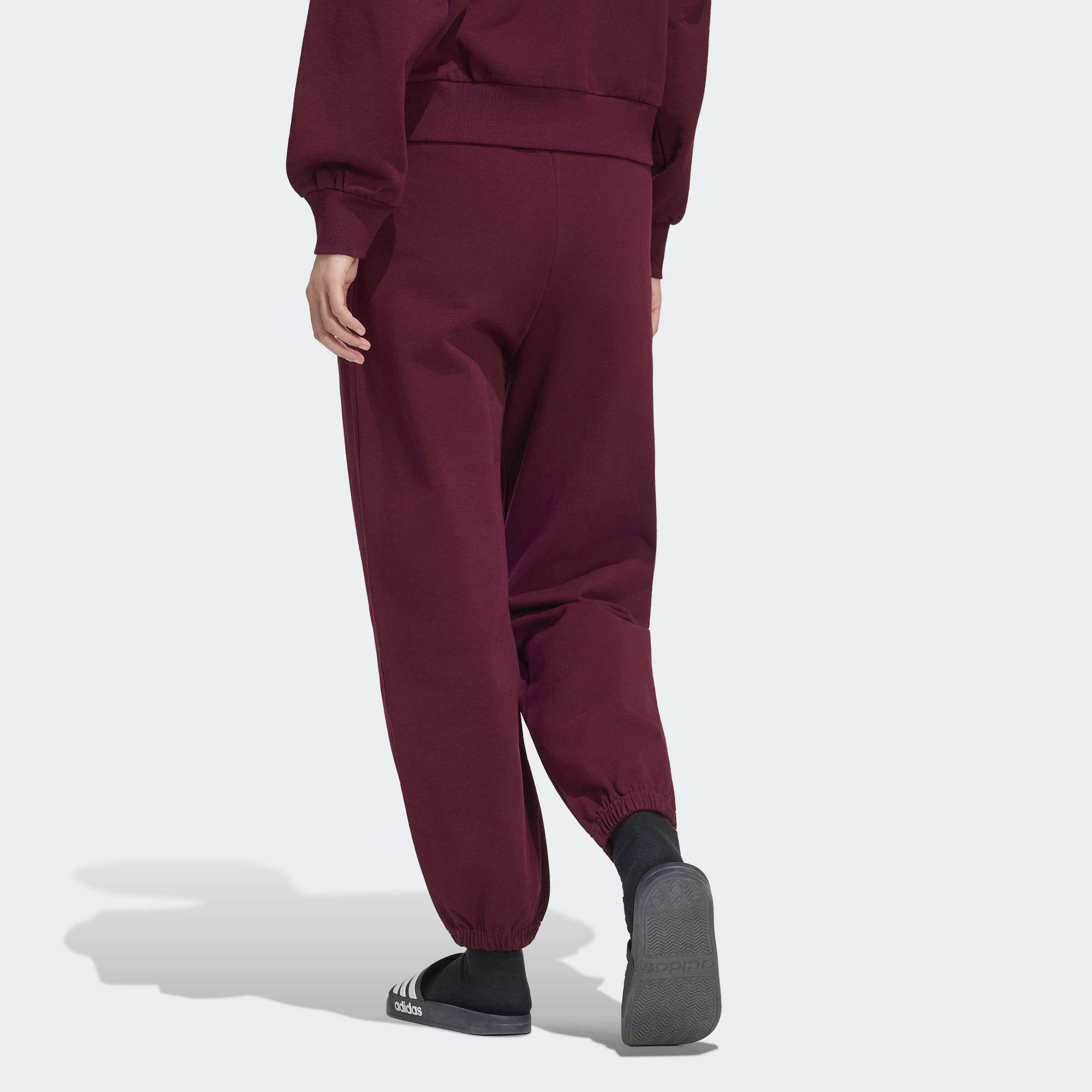Adidas Kit Small Logo Regular Cuffed Joggers, Burgundy
