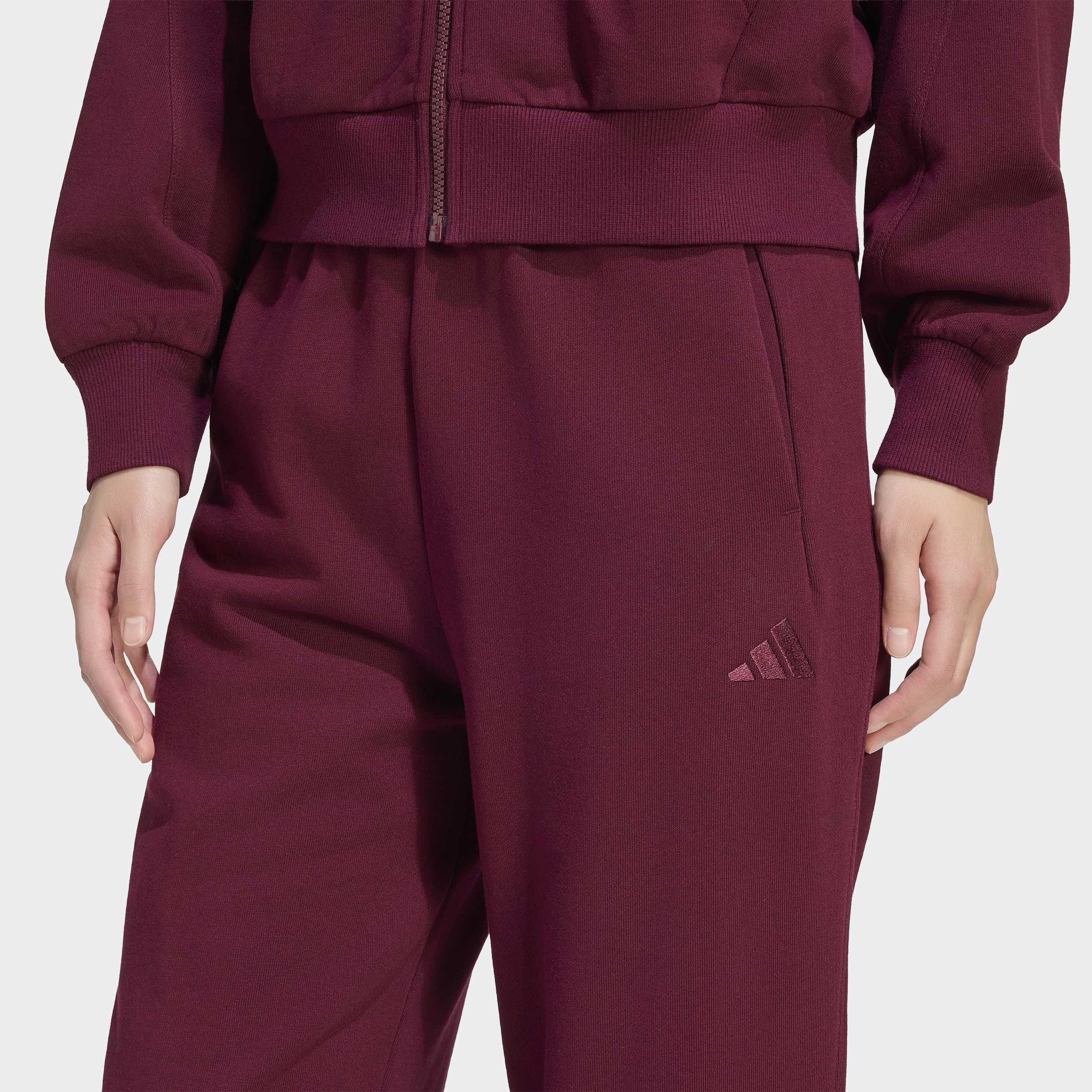 Adidas Kit Small Logo Regular Cuffed Joggers, Burgundy, A701_ONE, large image number 3